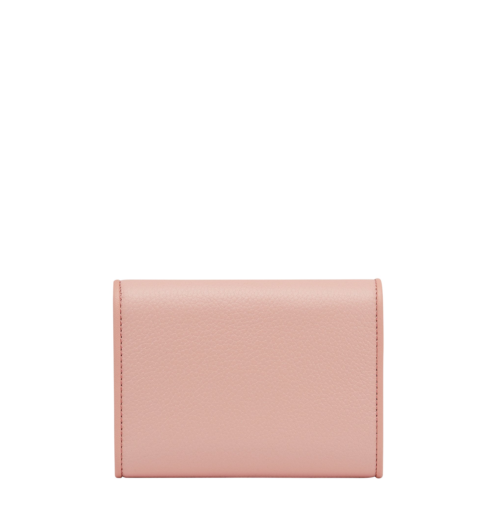 MCM Tracy Three Fold Wallet in Leather Pink MYS8SPA43PV001 Alternate View 2