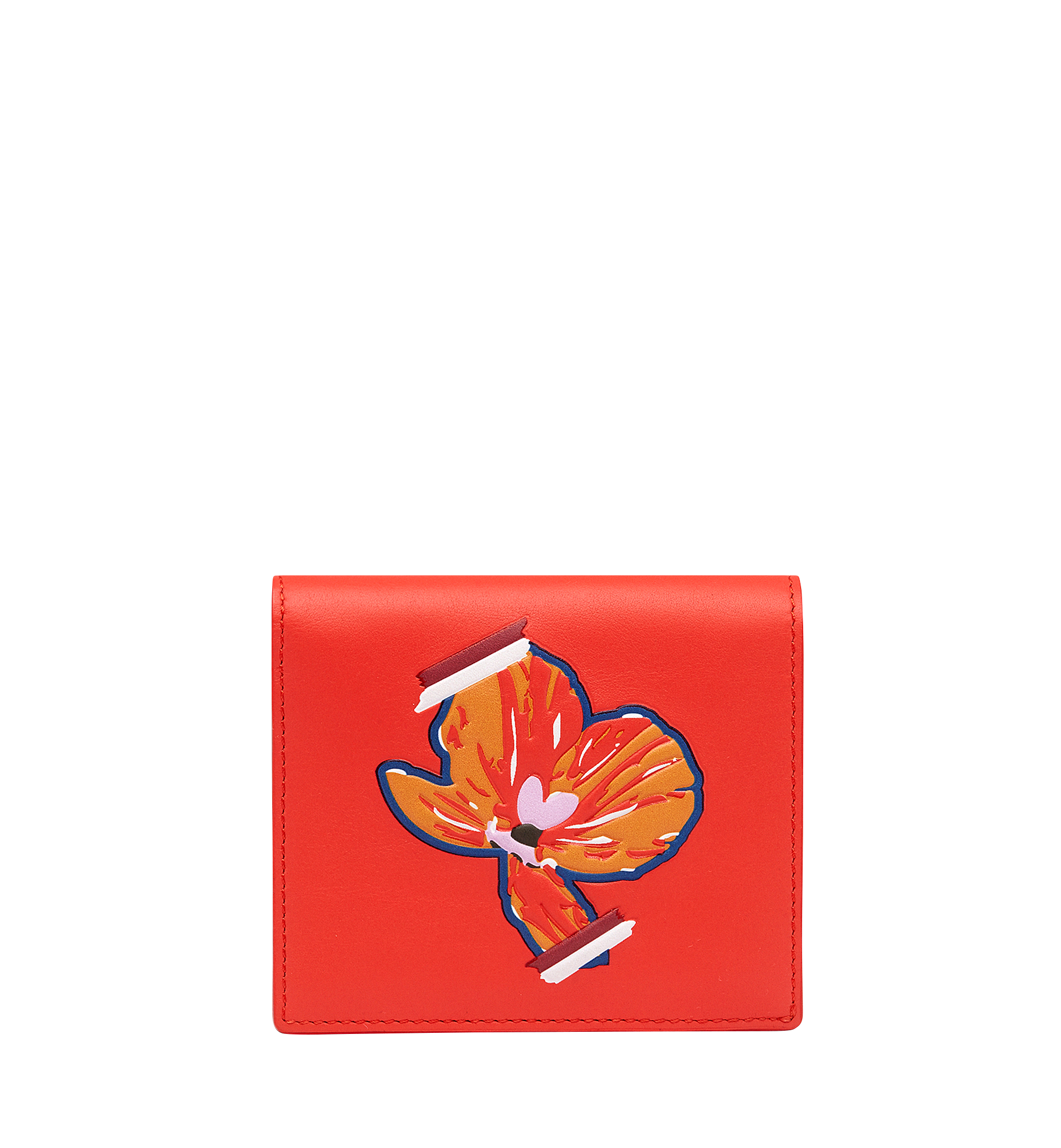 MCM Essential gefaltete Brieftasche in Victory Flower Orange MYS8SSE07OG001 Noch mehr sehen 1