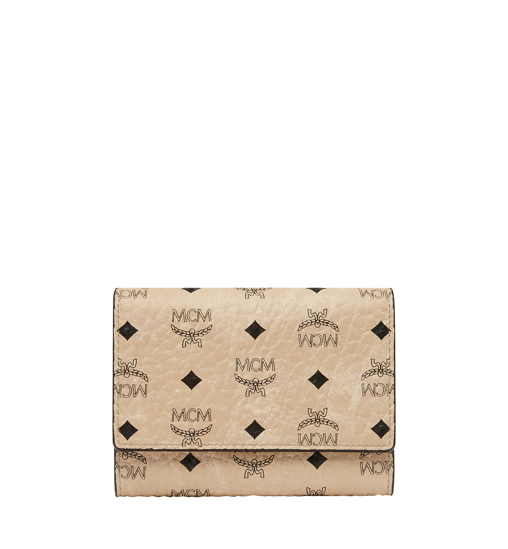 MCM Dreifach gefaltete Brieftasche aus Visetos Original Beige MYS8SVI83IG001 Noch mehr sehen 1