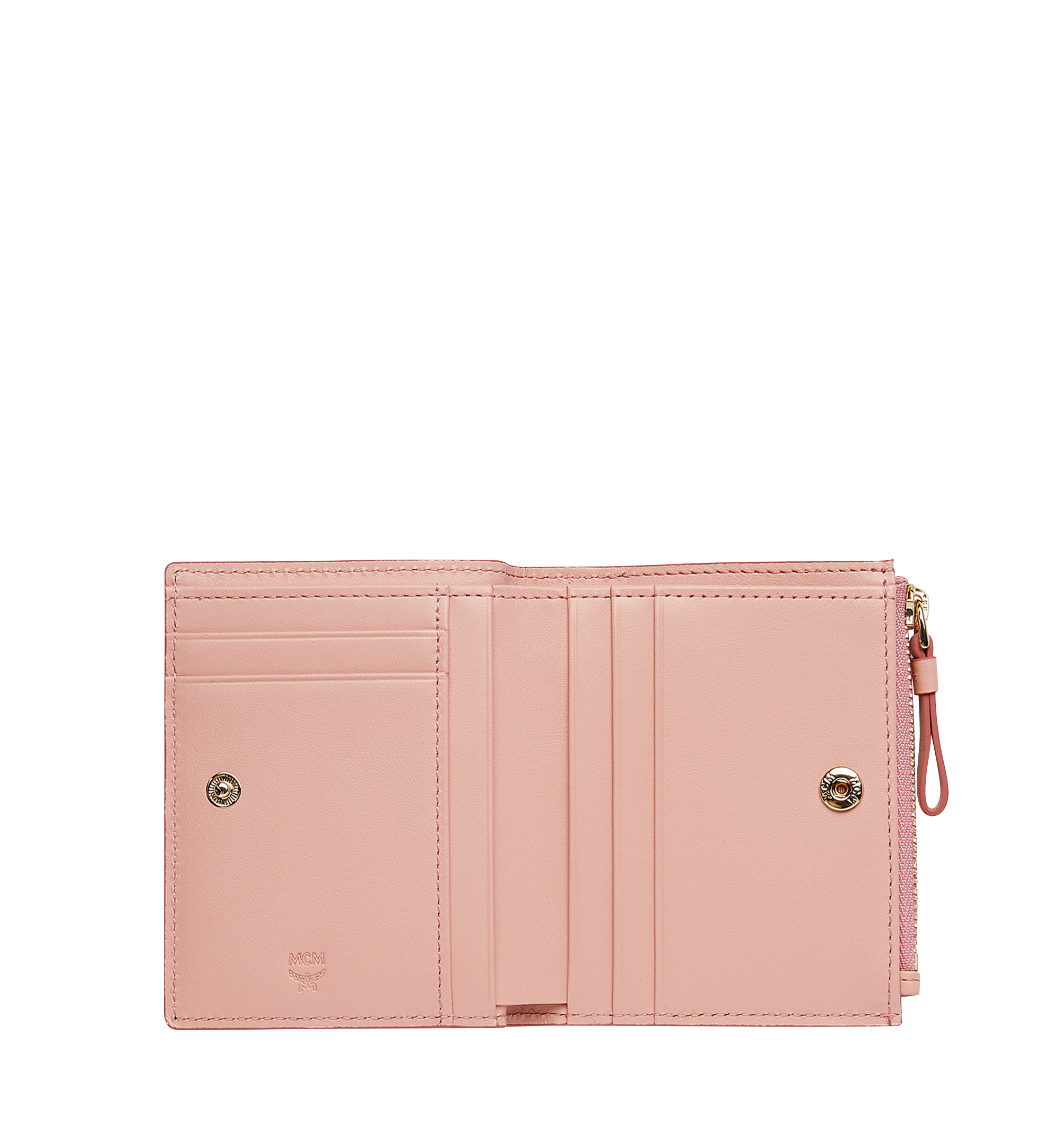MCM Rabbit Tarot Diamond Wallet in Leather Pink MYS8SXL13PV001 Alternate View 3