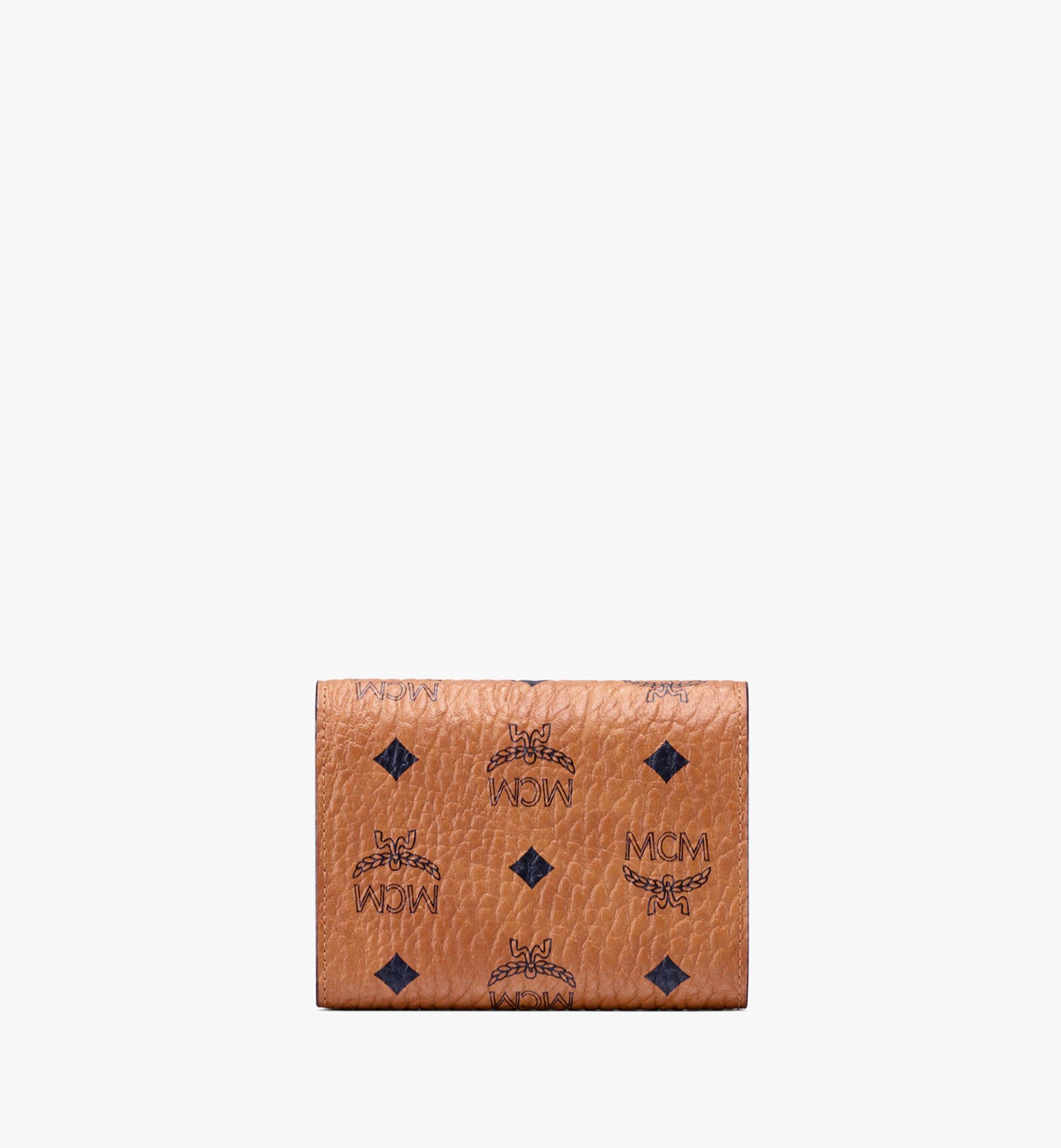 MCM Tracy Three-Fold Wallet in Visetos Cognac MYS9APA13CO001 Alternate View 1
