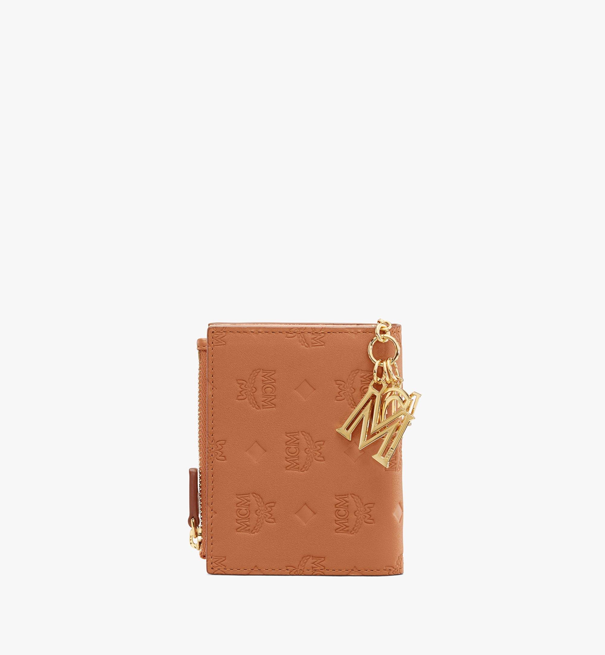 MCM Klara Logo Monogram Leather Continental Wallet