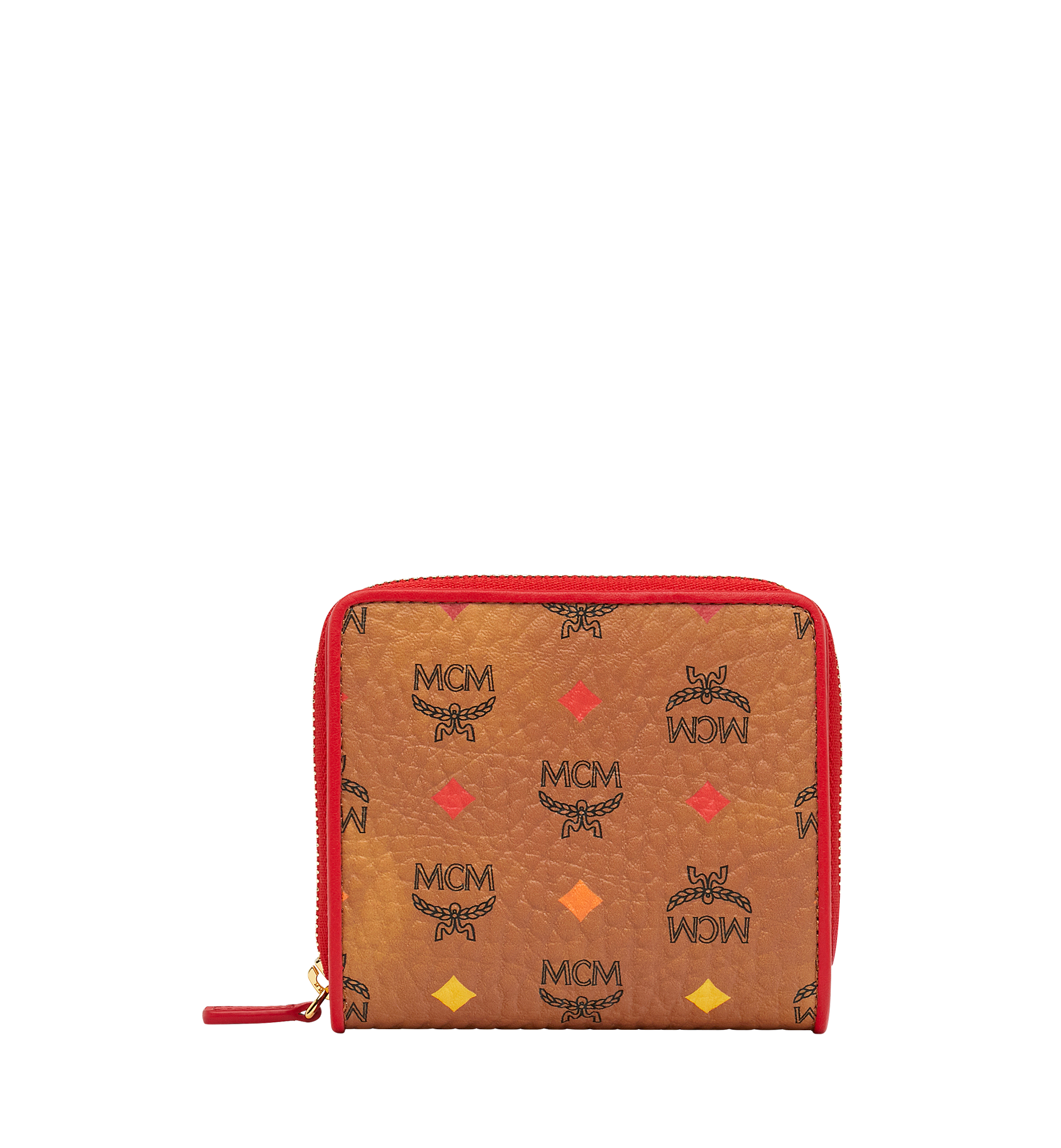 MCM Zip Around Wallet in Skyoptic Visetos Cognac MYS9SSV66CA001 Alternate View 1