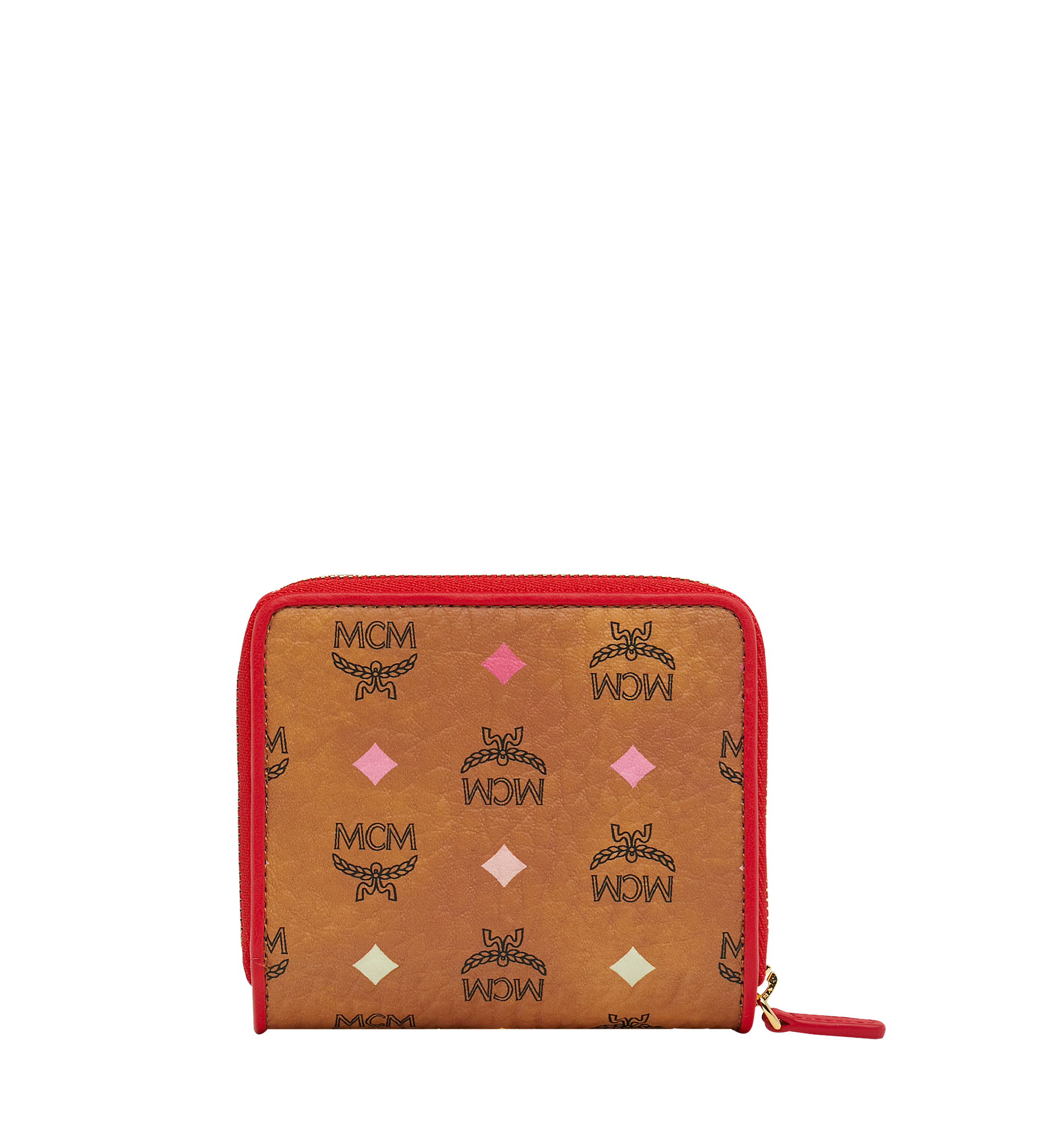 MCM Zip Around Wallet in Skyoptic Visetos Cognac MYS9SSV66CA001 Alternate View 2