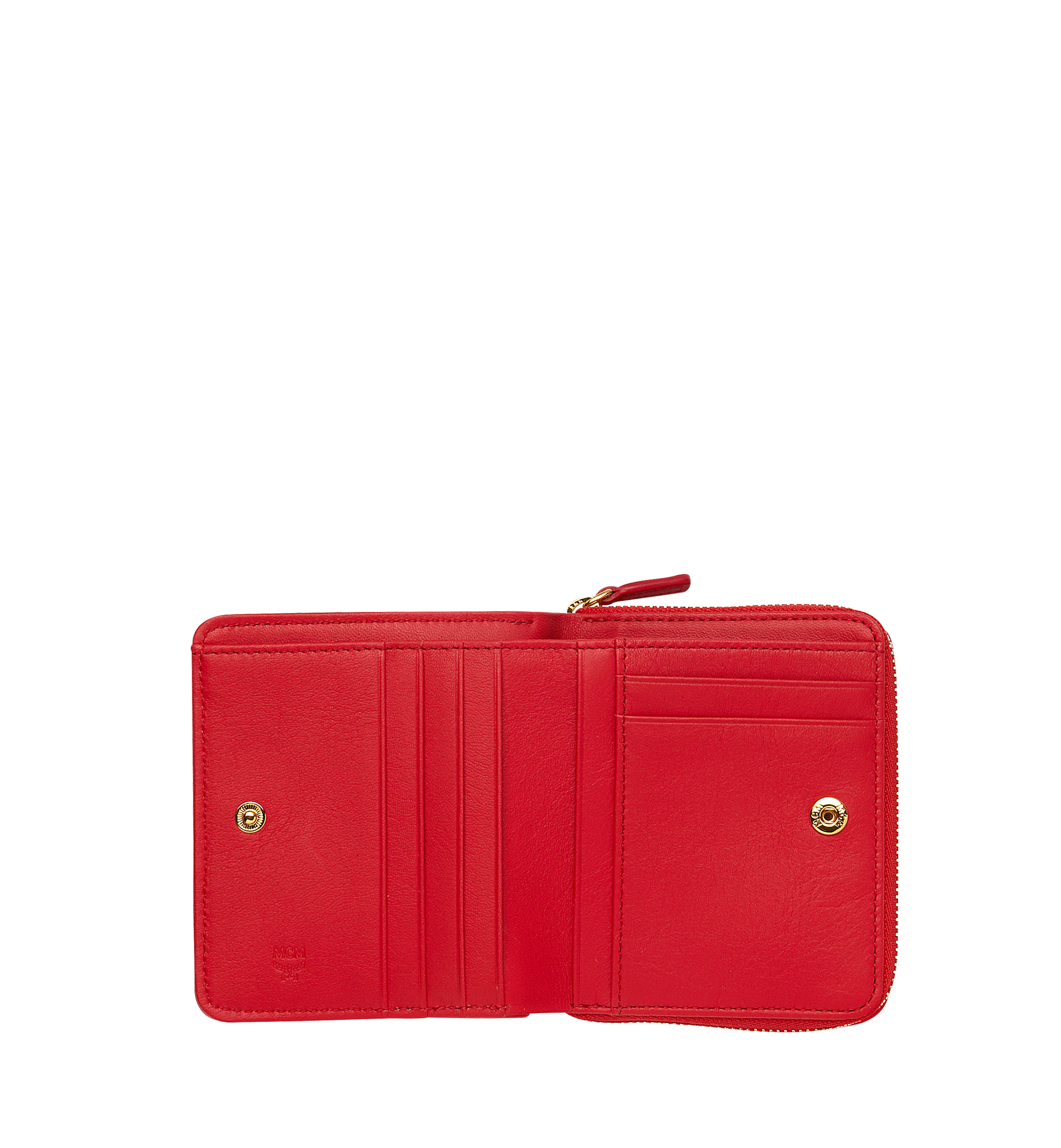 MCM Zip Around Wallet in Skyoptic Visetos Cognac MYS9SSV66CA001 Alternate View 3