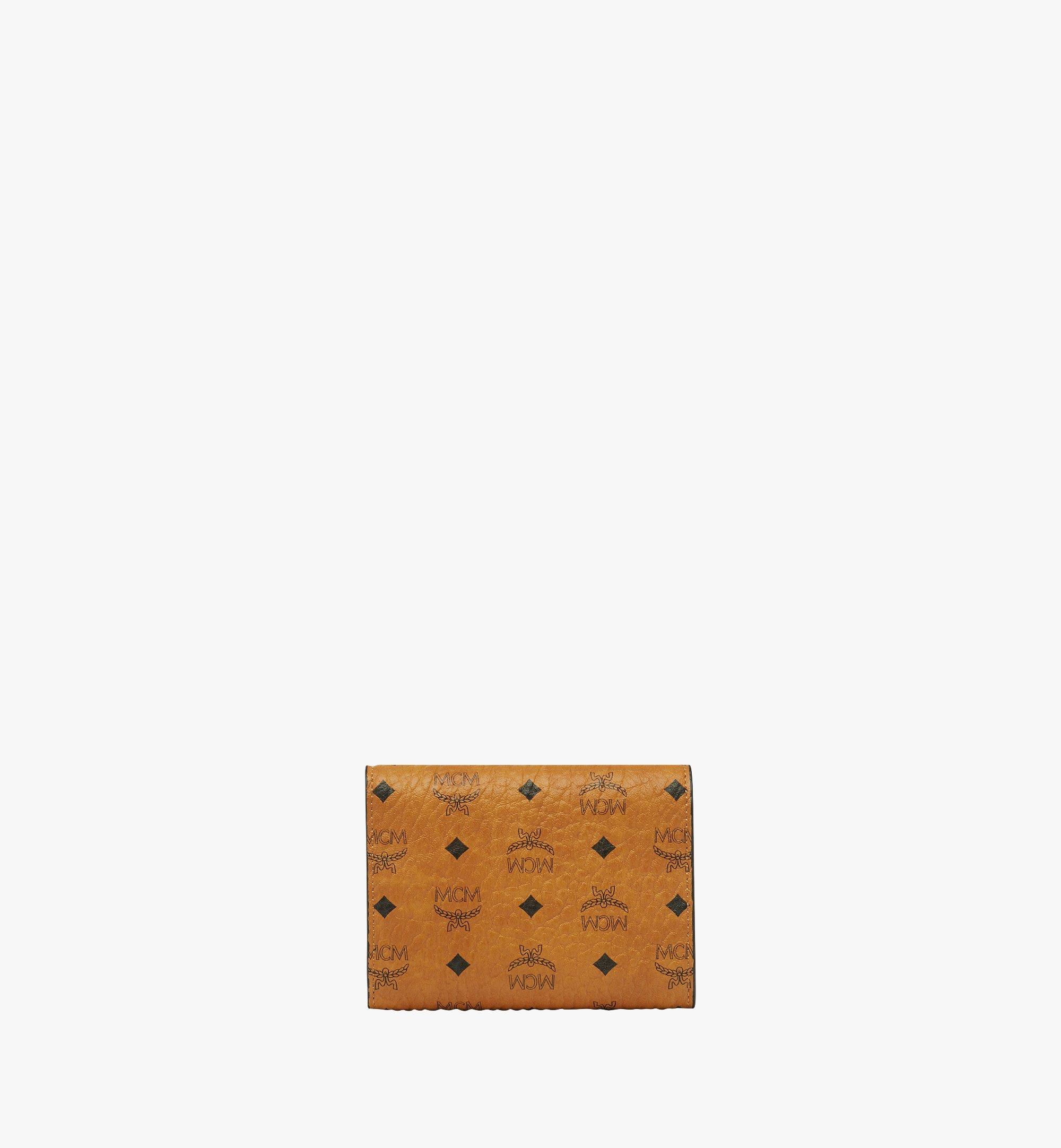 MCM Trifold Wallet in Visetos Original Cognac MYSAAVI01CO001 Alternate View 2