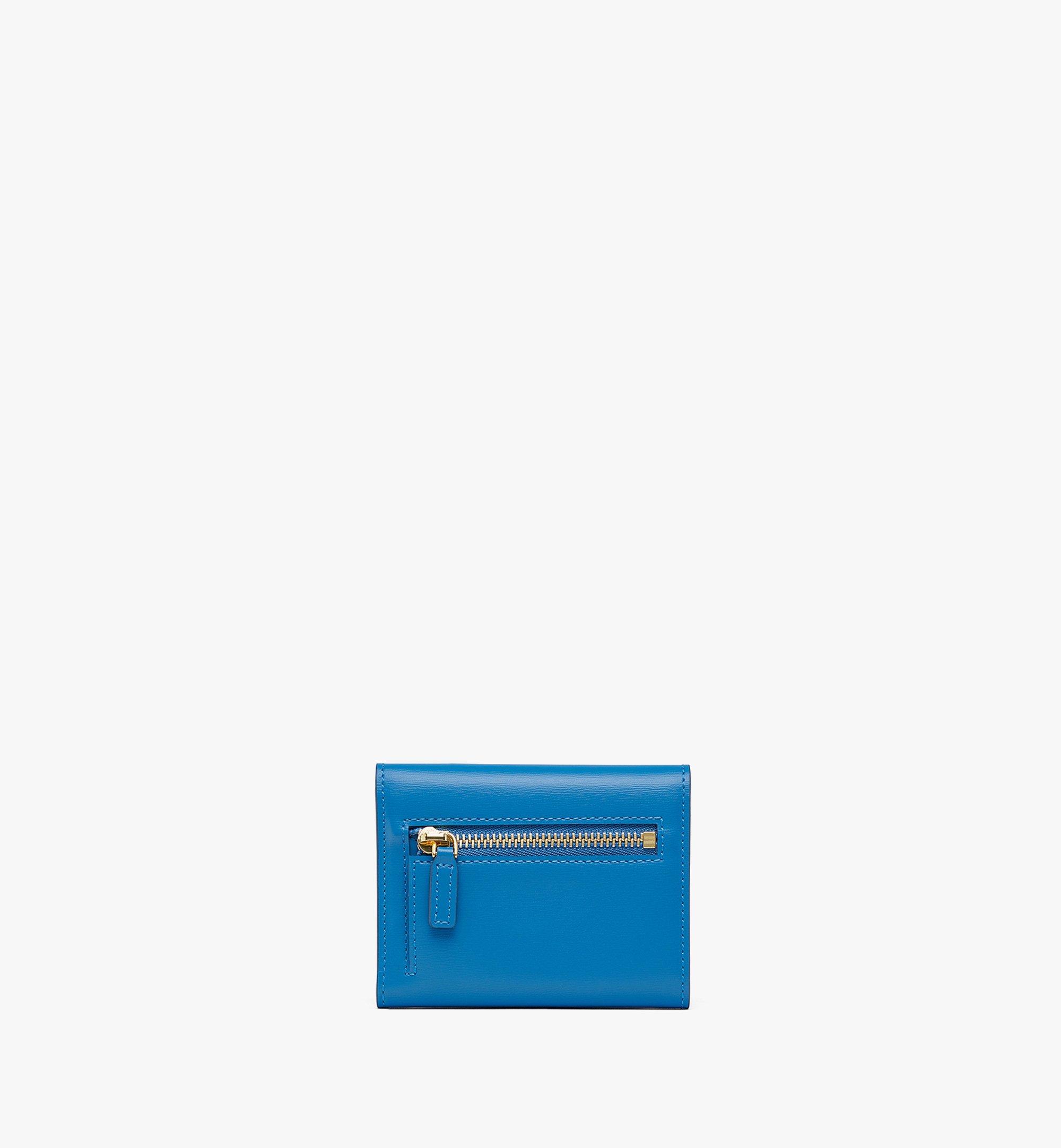 MCM Patricia Trifold Wallet in Spanish Leather Blue MYSBAPA01H9001 Alternate View 2
