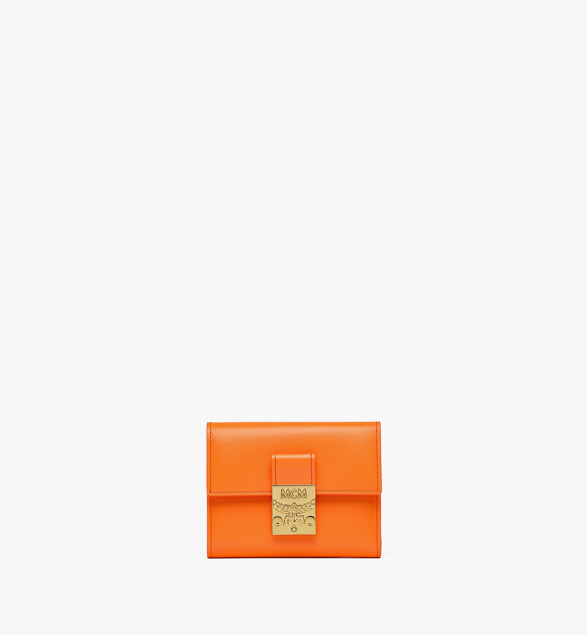 MCM Tracy Trifold Wallet in Spanish Leather Orange MYSBAPA01O9001 Alternate View 1