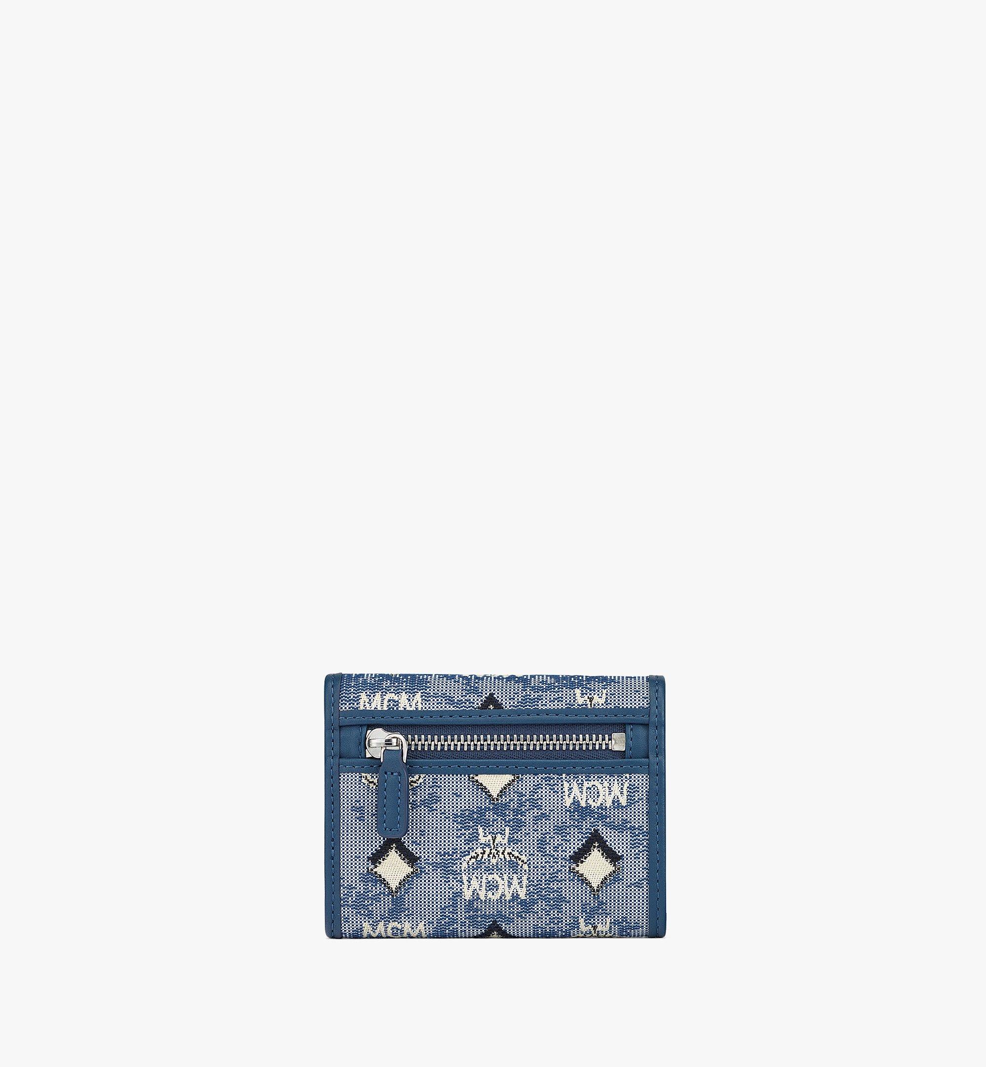 MCM Vintage Jacquard Monogram 三折式钱包 Blue MYSBATQ01LU001 更多视角 2