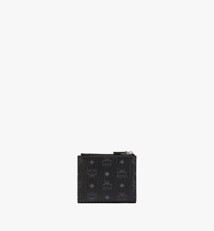 Mini Gefaltete Brieftasche mit Schnappverschluss für Karten in Visetos  Schwarz | MCM ®DE