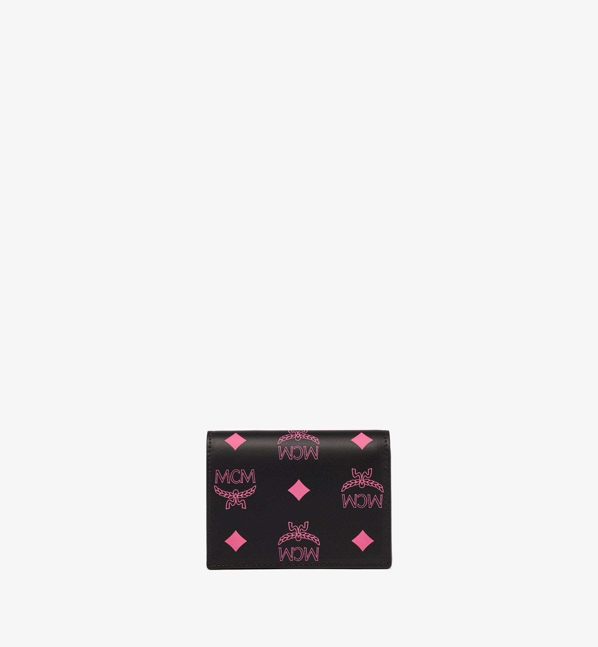 MCM Aren Snap Wallet in Color Splash Logo Leather Pink MYSDSTA01QH001 Alternate View 2