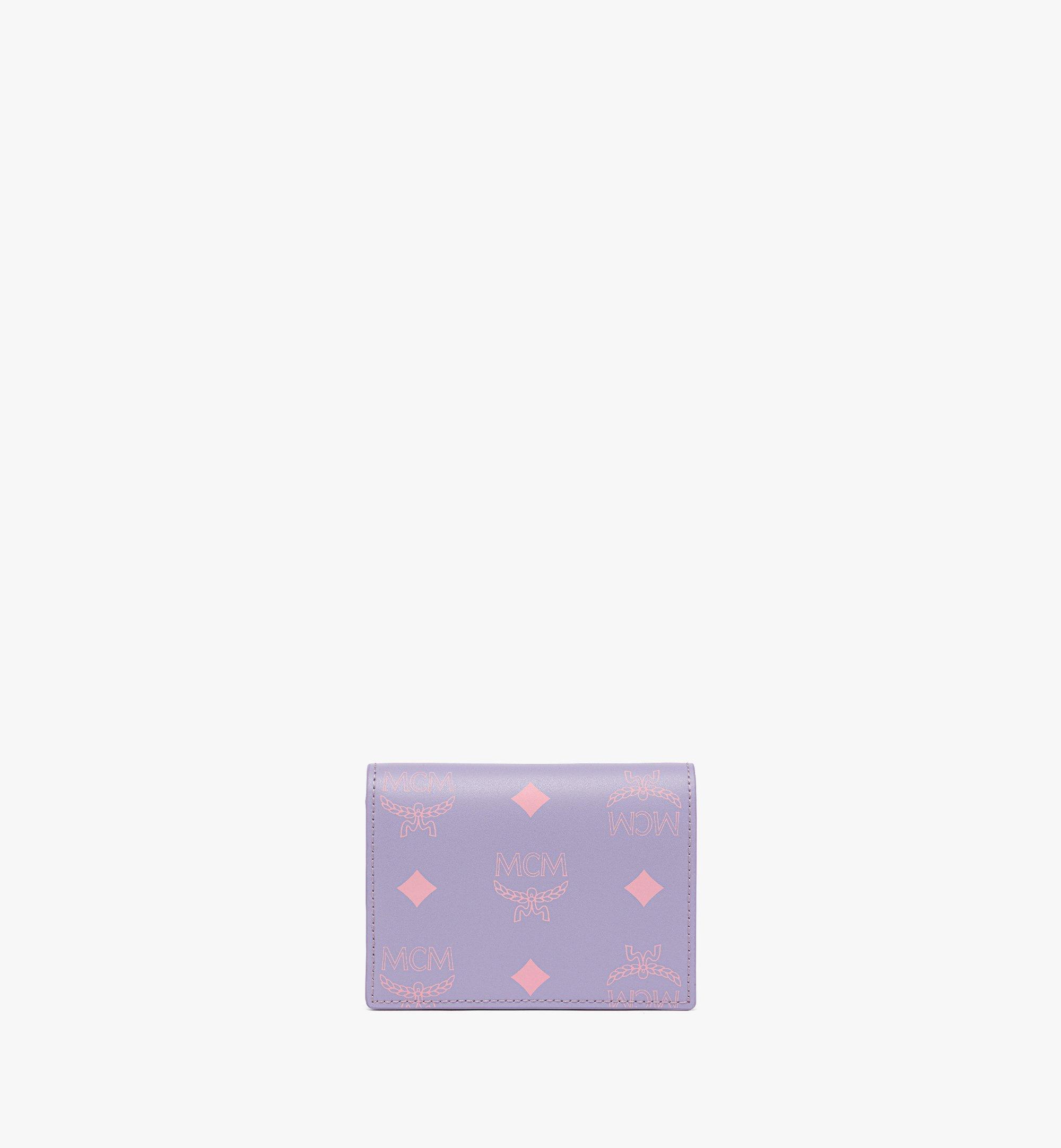 MCM Aren Snap Wallet in Color Splash Logo Leather Purple MYSDSTA01U7001 Alternate View 1