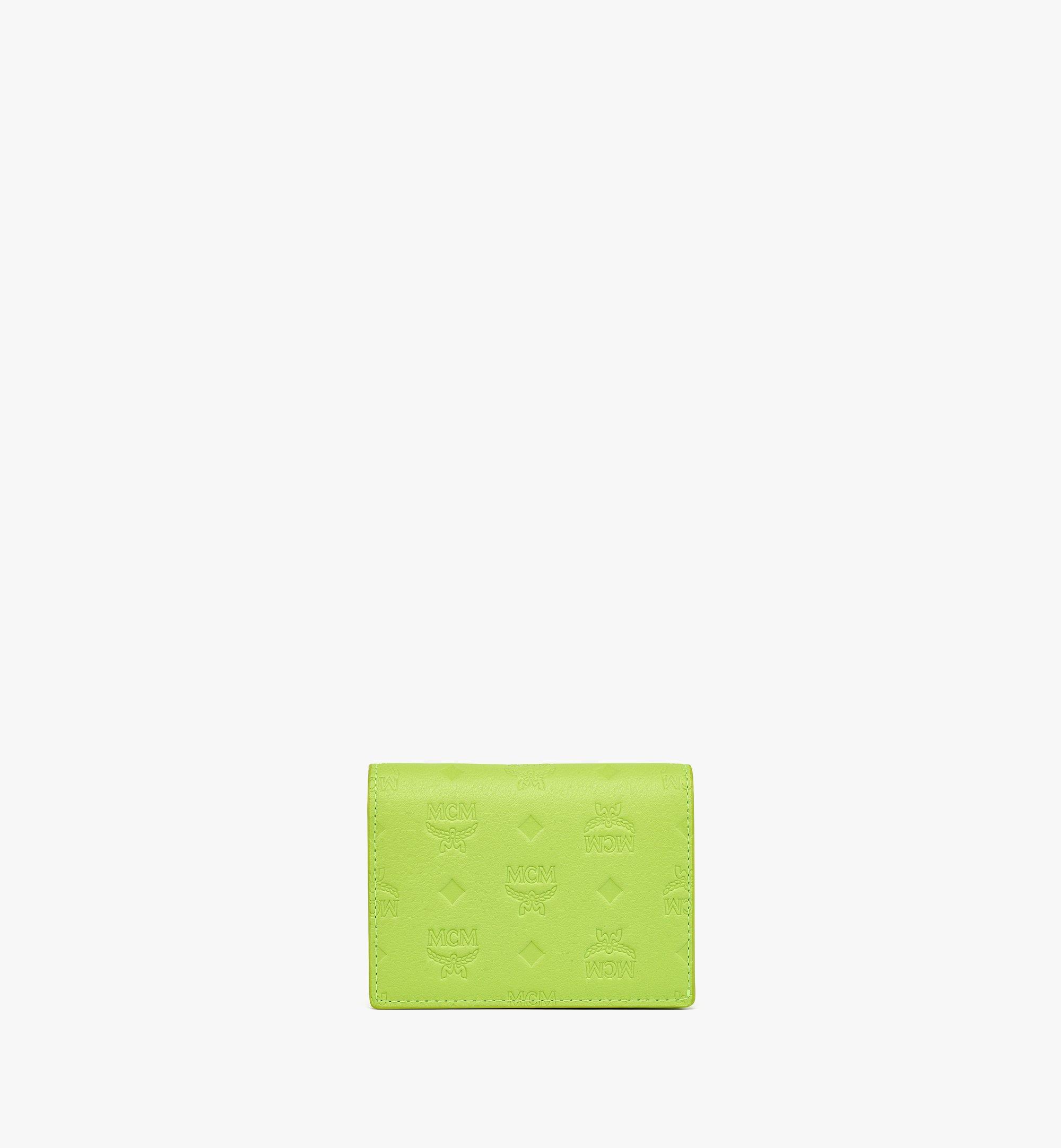 MCM Aren Snap Wallet in Embossed Monogram Leather Green MYSDSTA02J7001 Alternate View 1