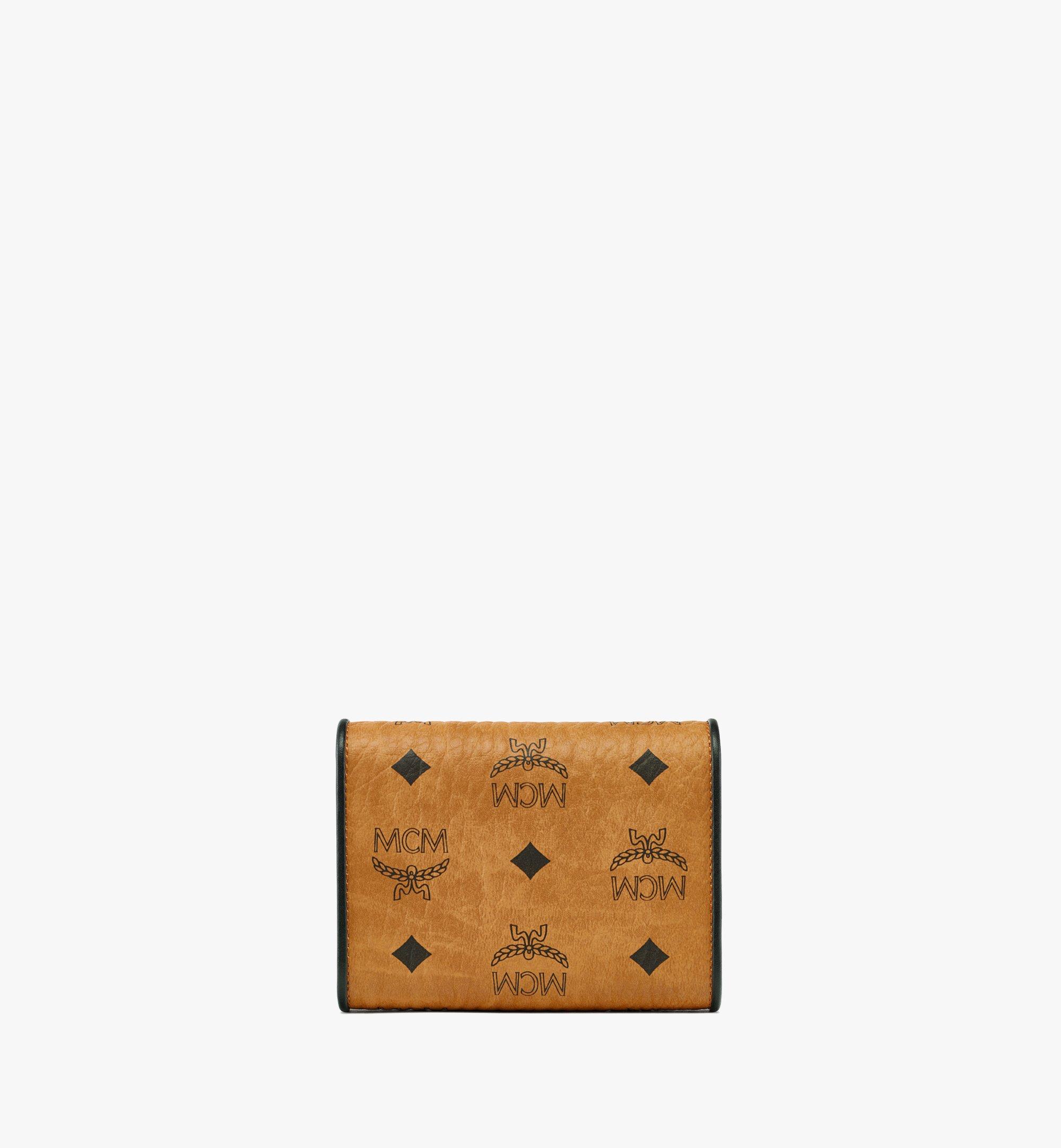 MCM Valentine’s Day Upcycling Project Trifold Wallet in Visetos Cognac MYSDSUP03CO001 Alternate View 2