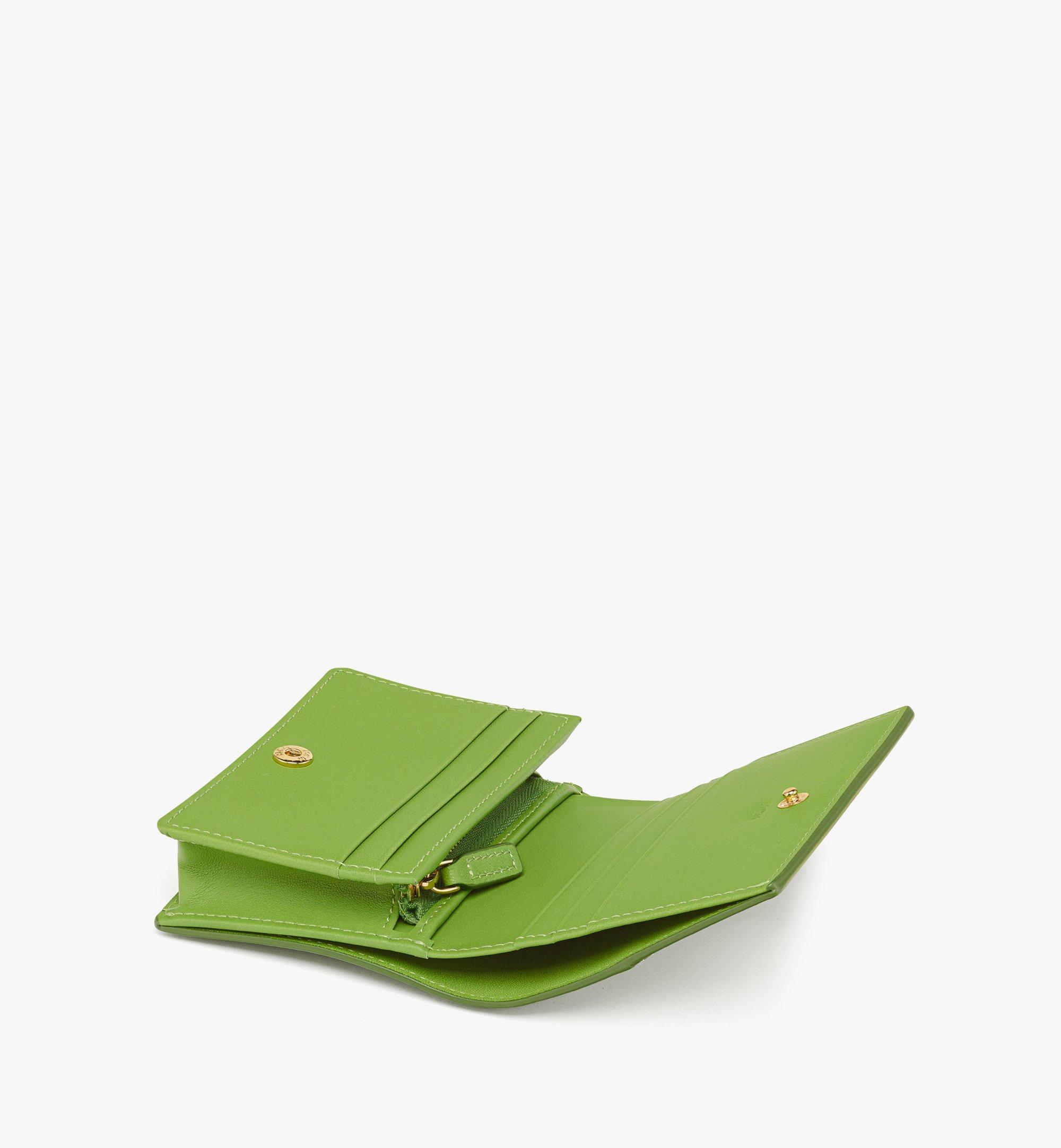 MCM Diamond Wallet in Calf Leather Green MYSEAAK01K2001 ほかの角度から見る 1