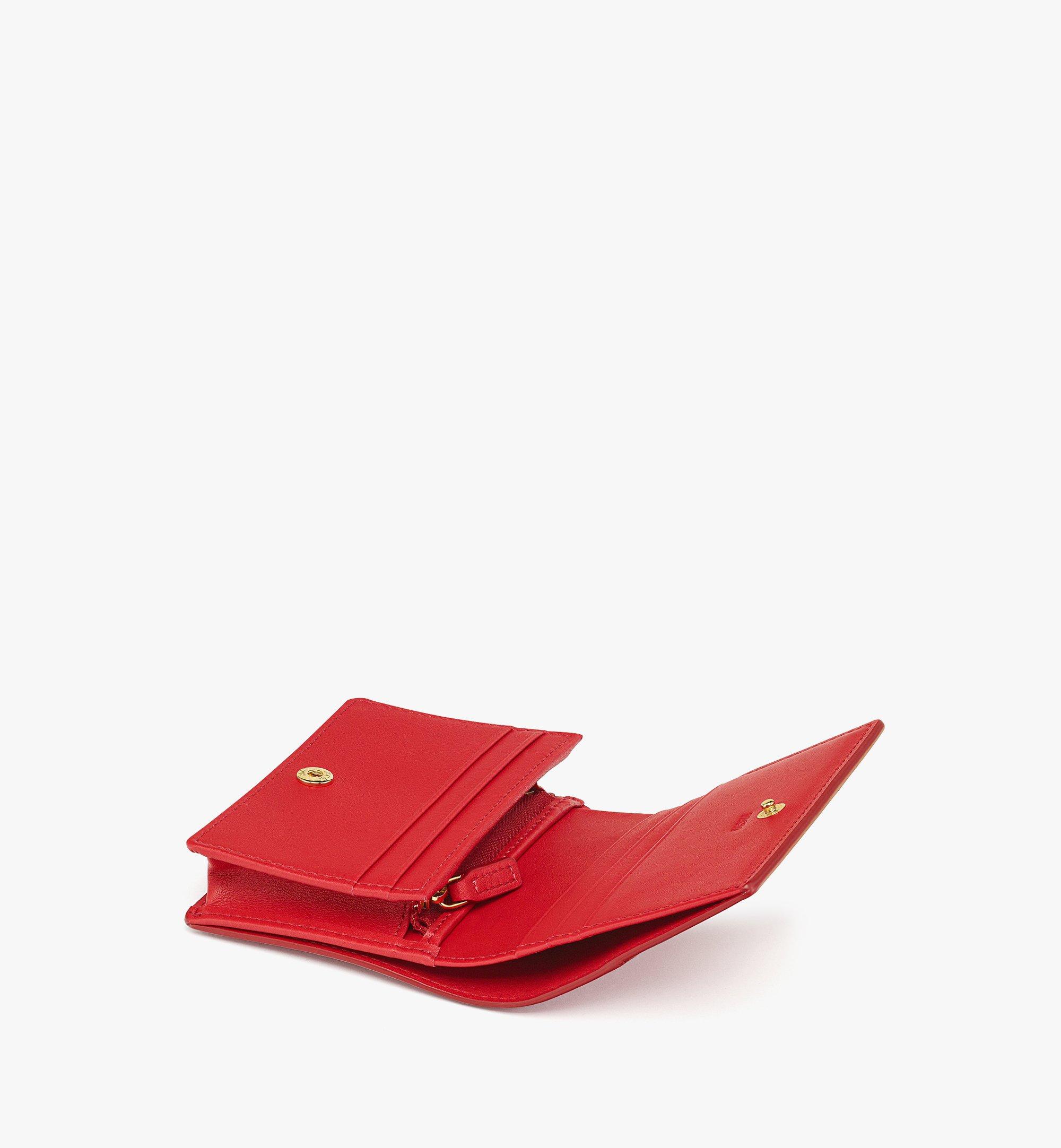 MCM Diamond Wallet in Calf Leather Red MYSEAAK01XC001 Alternate View 1