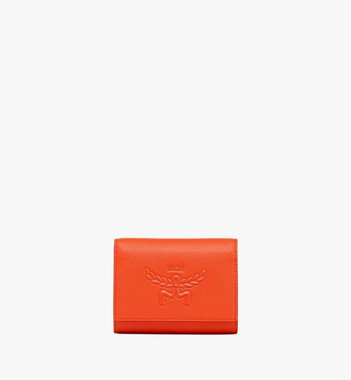 Himmel Trifold Wallet in Embossed Logo Leather