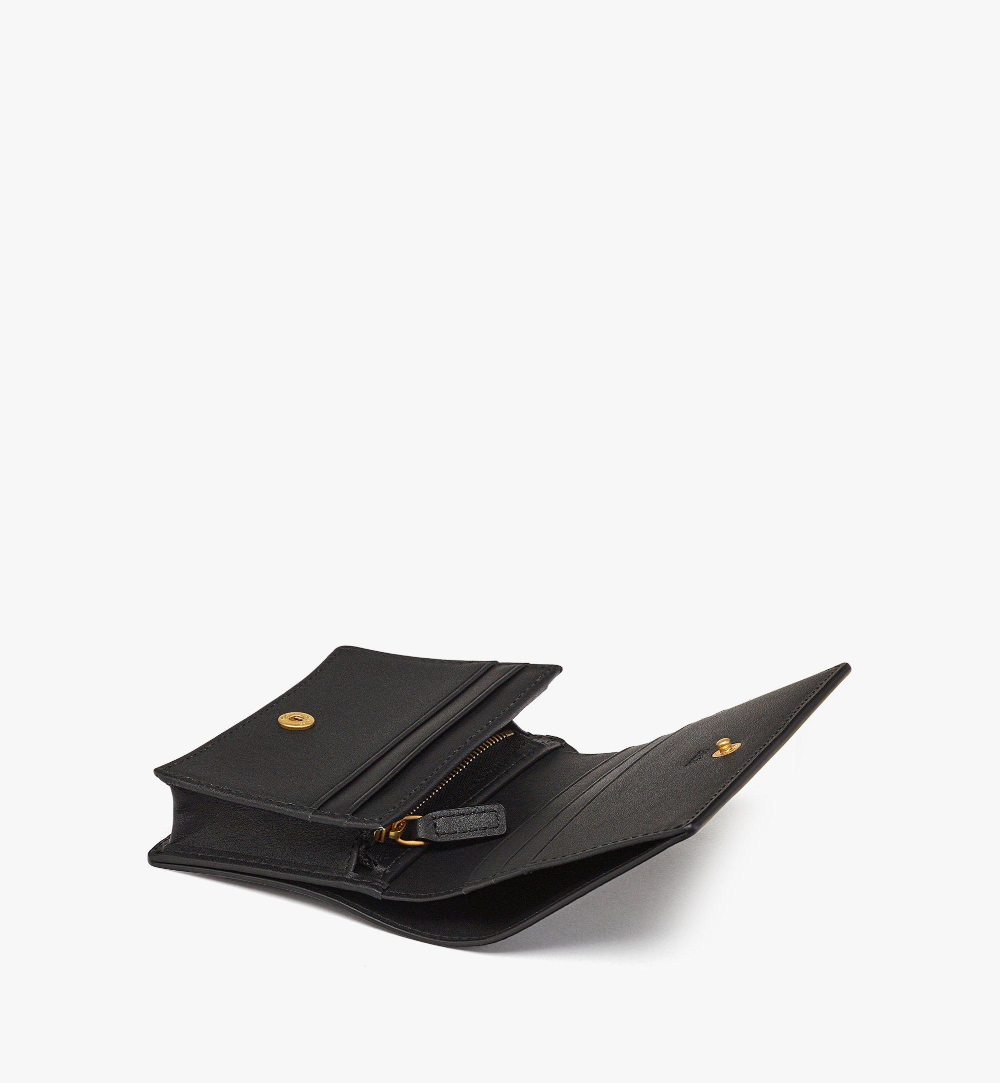 MCM Himmel Snap Wallet in Embossed Logo Leather Black MYSESAC03BK001 Alternate View 1