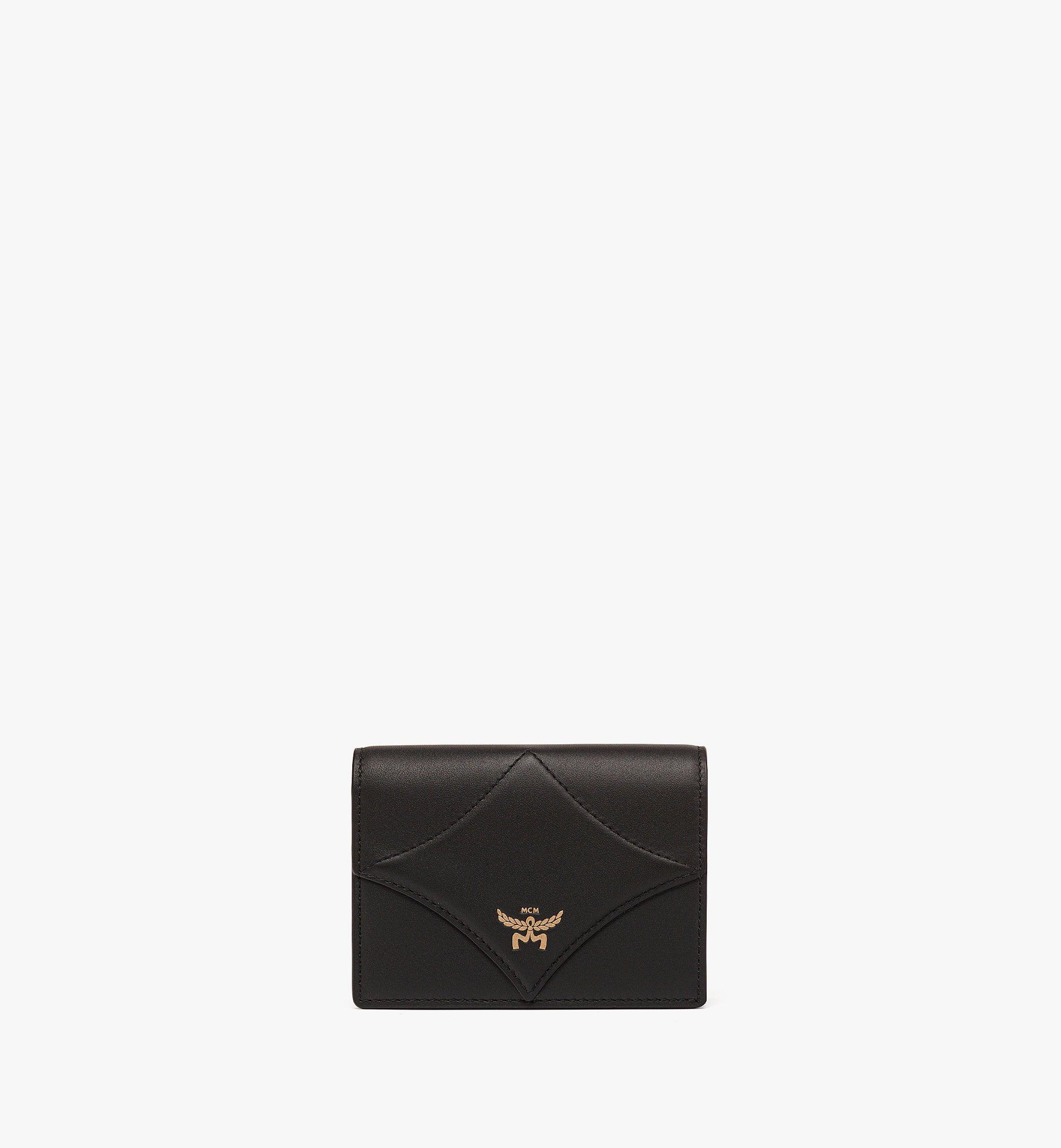Mini Diamond Snap Wallet in Spanish Calf Leather Black | MCM ®US