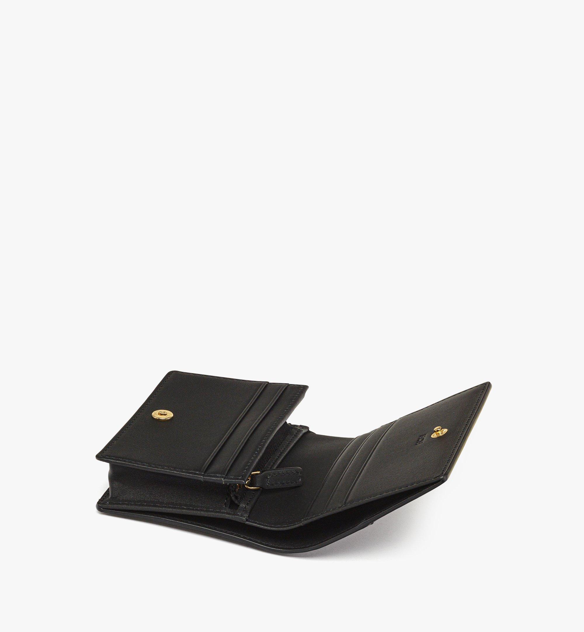 Mini Diamond Snap Wallet in Spanish Calf Leather Black MCM ®US