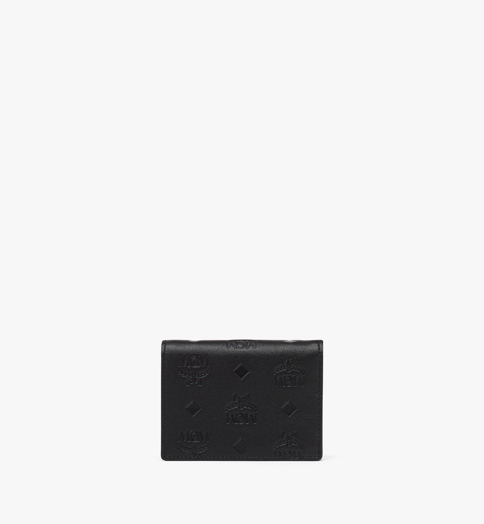 MCM Aren Portemonnaie aus geprägtem Leder mit Monogramm und Schnappverschluss Black MYSESTA01BK001 Noch mehr sehen 2
