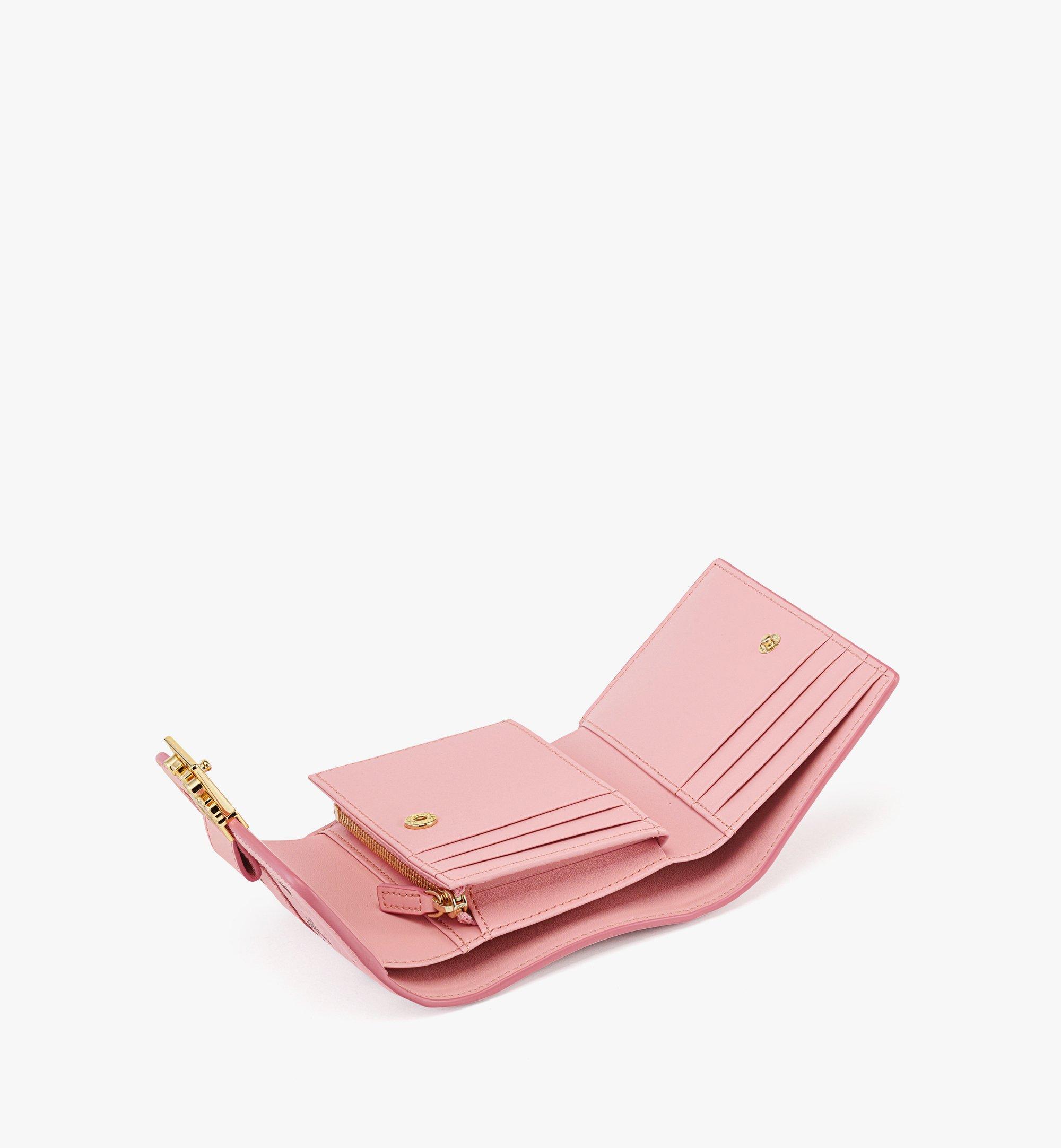 Small Tracy Trifold Wallet in Visetos Pink MCM US