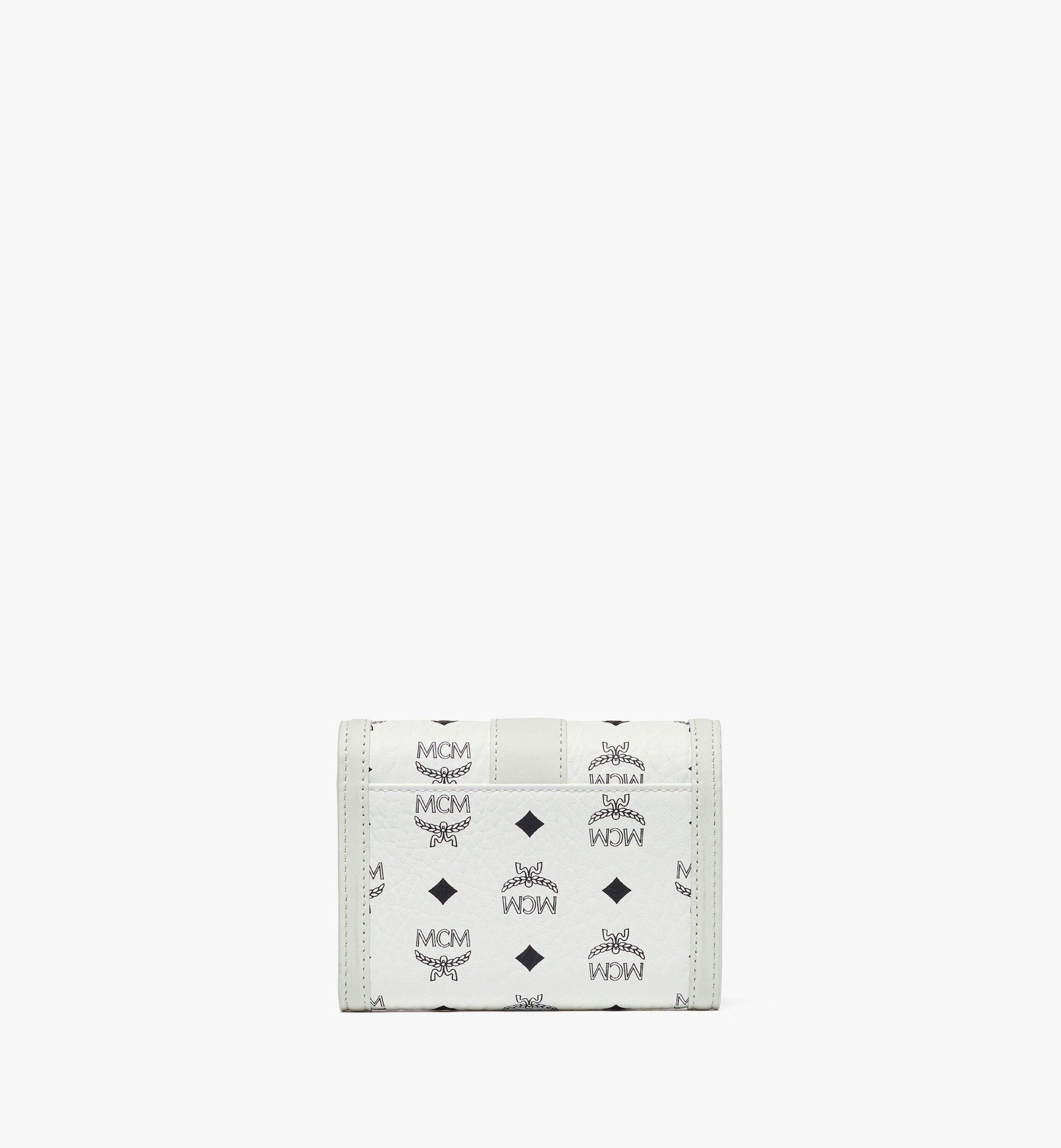 Small Tracy Trifold Wallet in Visetos White | MCM ®US