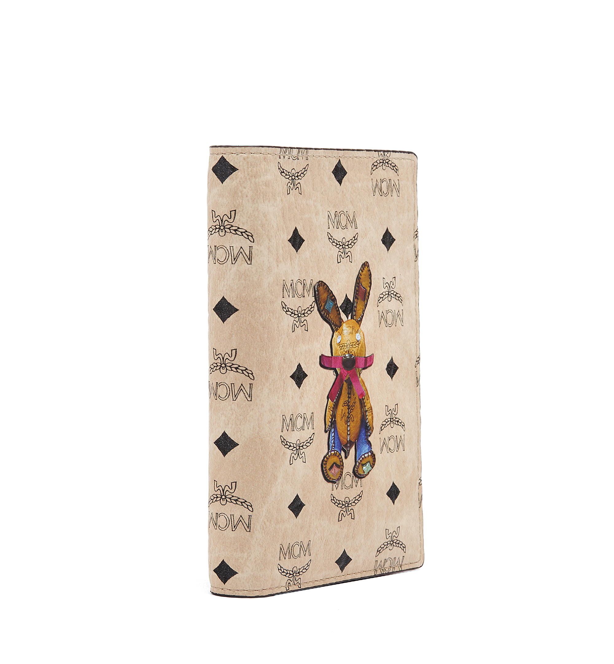 MCM Rabbit Passport Holder in Visetos Beige MYV6AXL45IG001 Alternate View 1