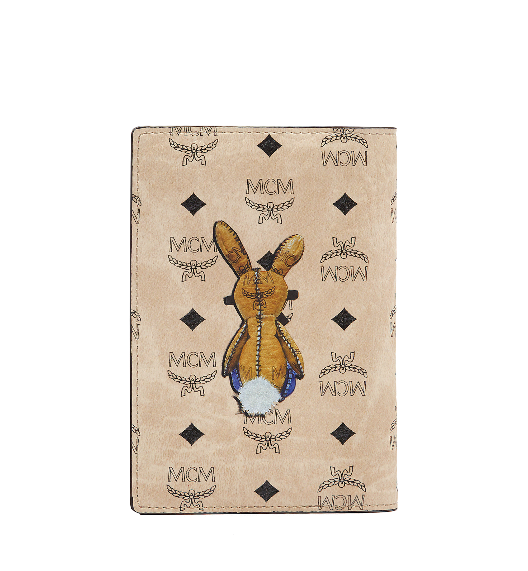 MCM Rabbit Passport Holder in Visetos Beige MYV6AXL45IG001 Alternate View 2