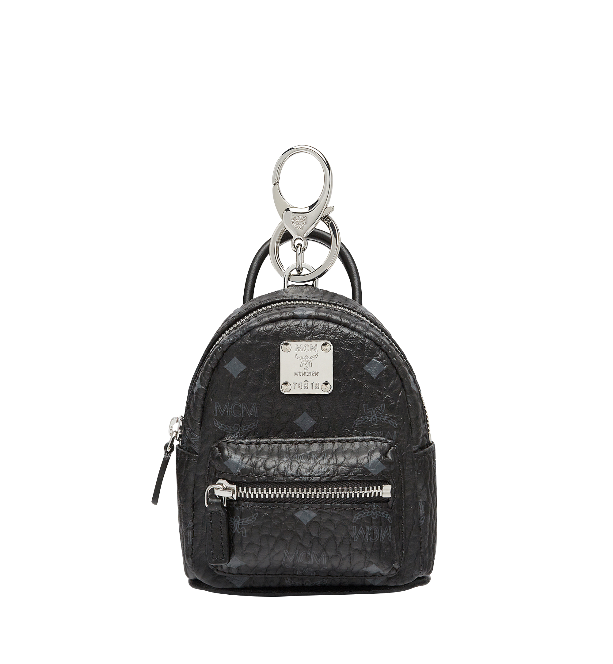 MCM Backpack Charm in Visetos Black MYZ7AVE26BK001 Alternate View 1