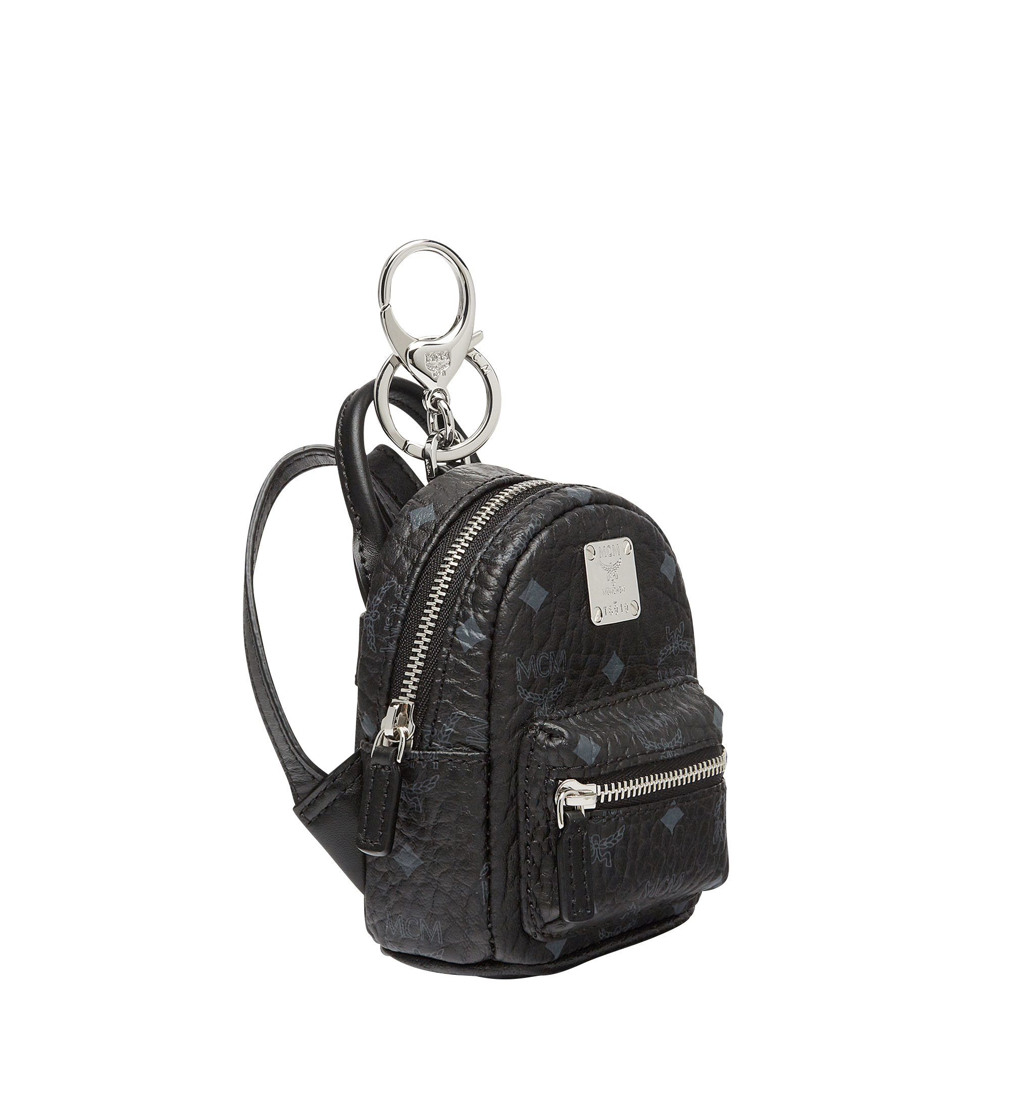 MCM Backpack Charm in Visetos Black MYZ7AVE26BK001 Alternate View 1