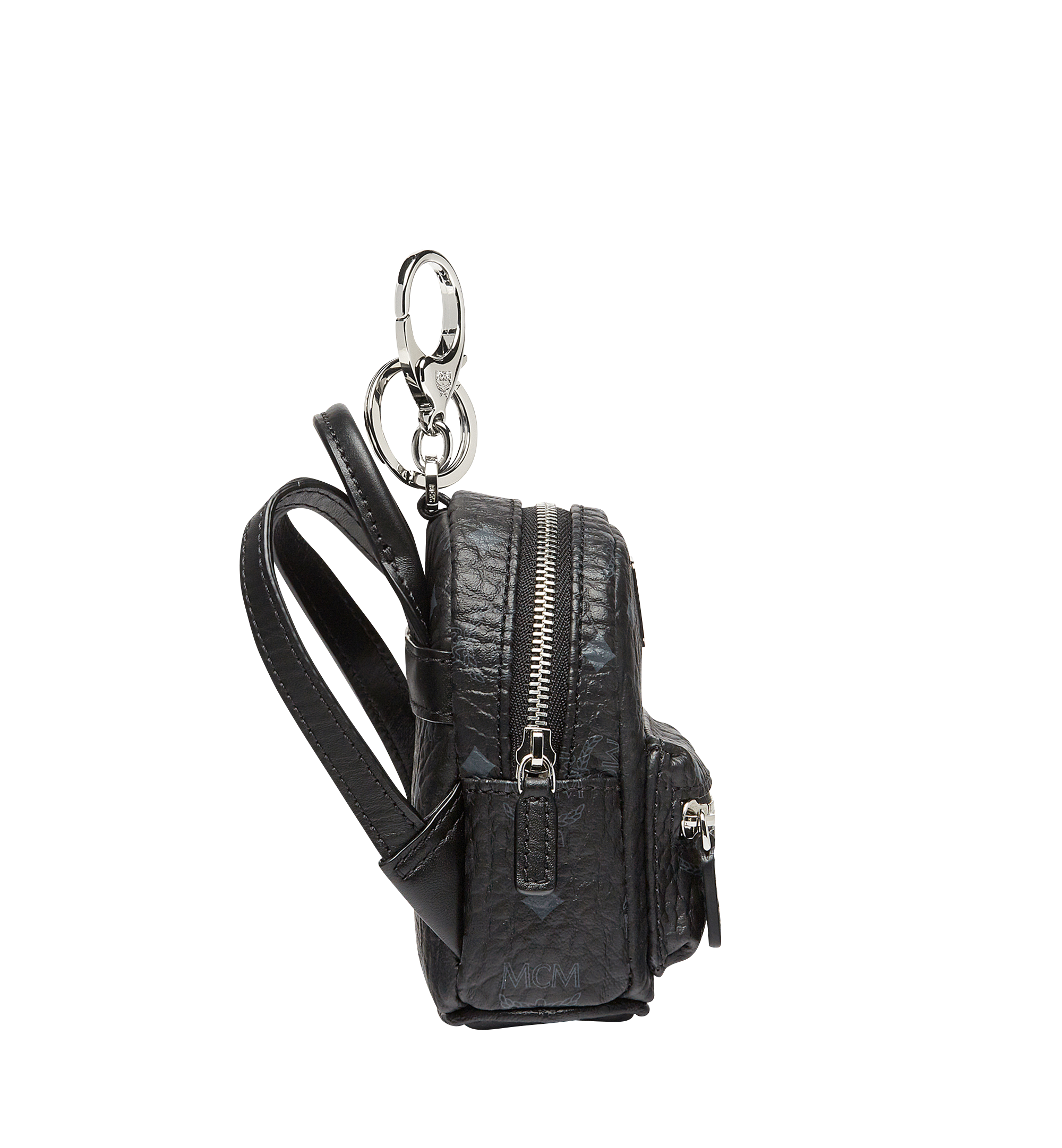 MCM Backpack Charm in Visetos Black MYZ7AVE26BK001 Alternate View 2