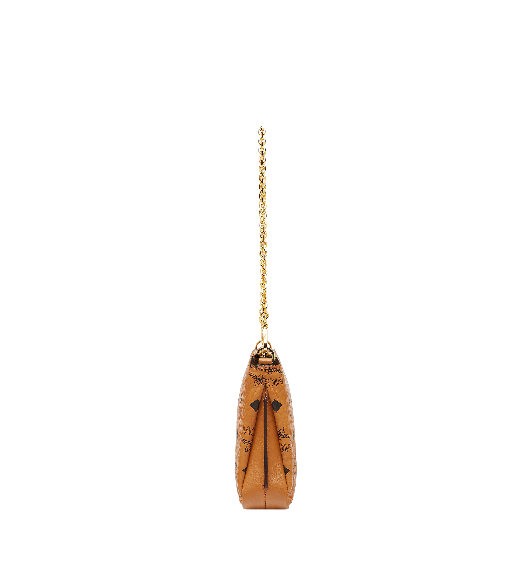 MCM Rabbit Top Zip Shoulder Bag in Visetos Cognac MYZ7AXL22CO001 Alternate View 2
