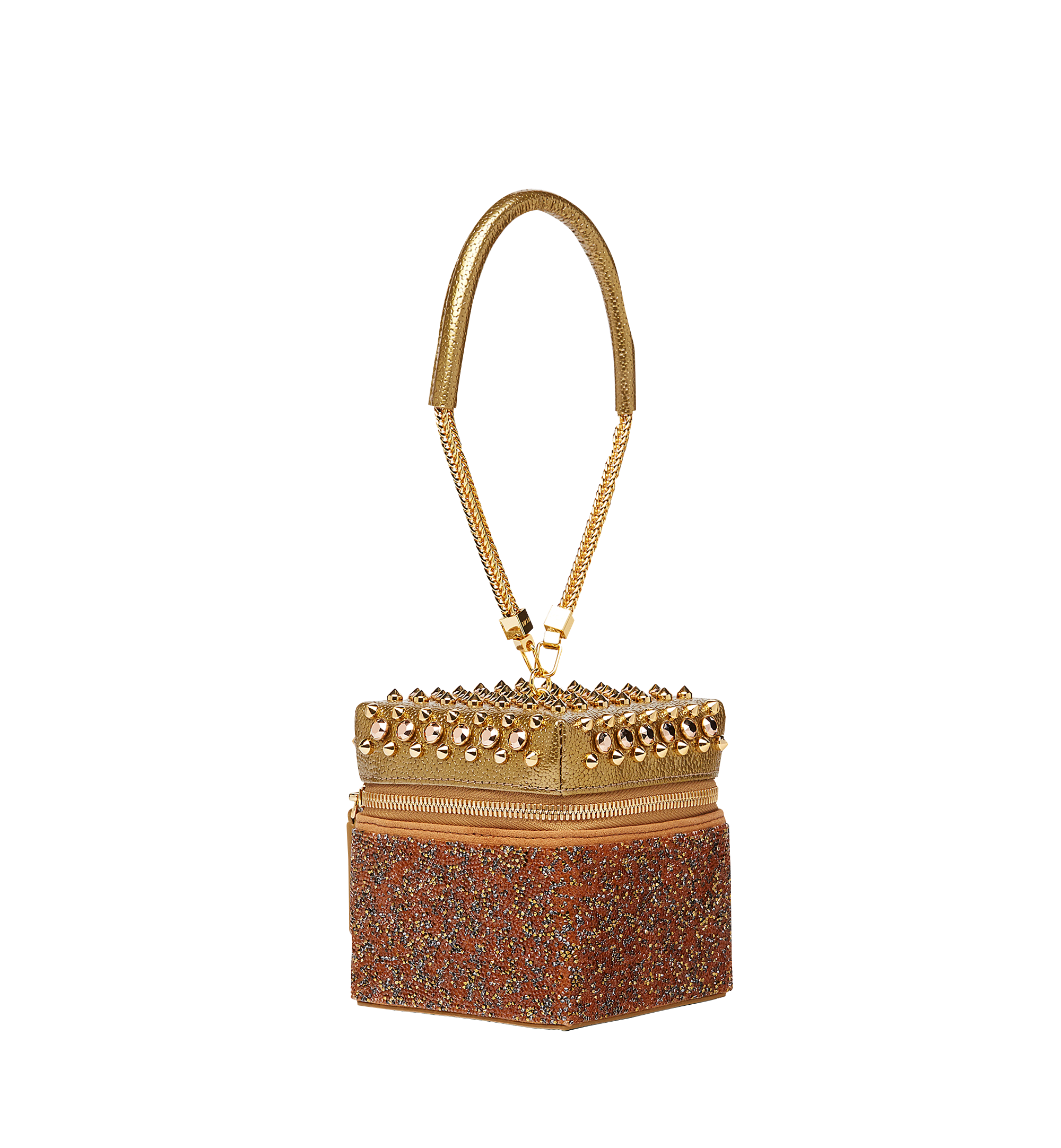 MCM Pochette à bandoulière cristaux Stark Kristall en Visetos Gold MYZ7SVE71DG001 Plus de photos 1