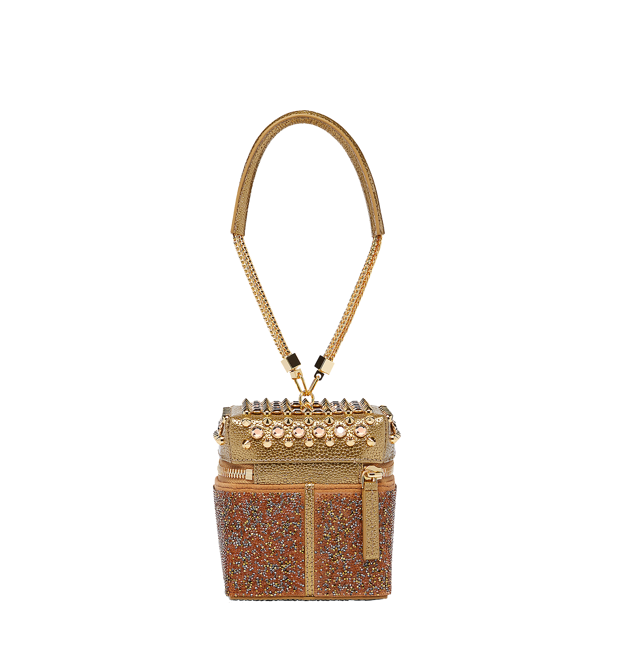 MCM Pochette à bandoulière cristaux Stark Kristall en Visetos Gold MYZ7SVE71DG001 Plus de photos 3