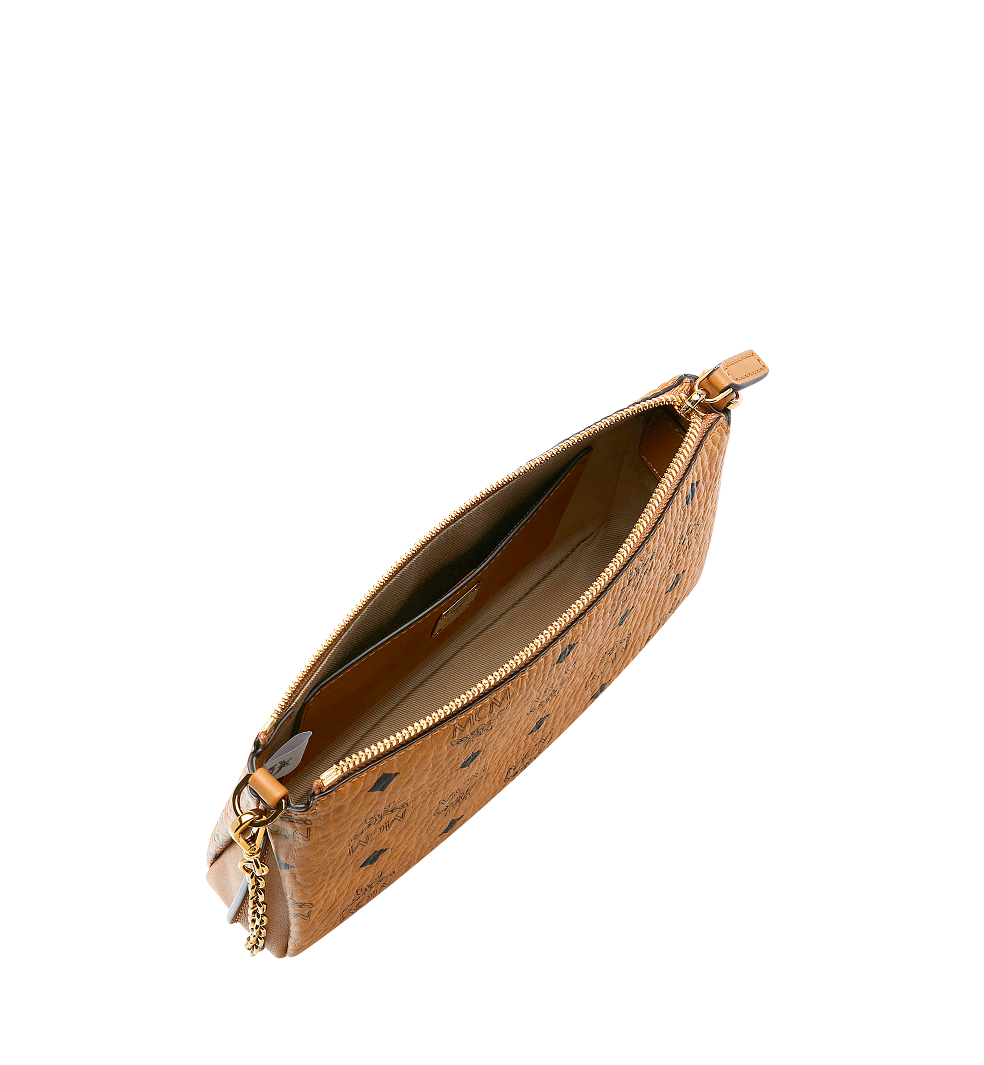 millie top zip shoulder bag in visetos