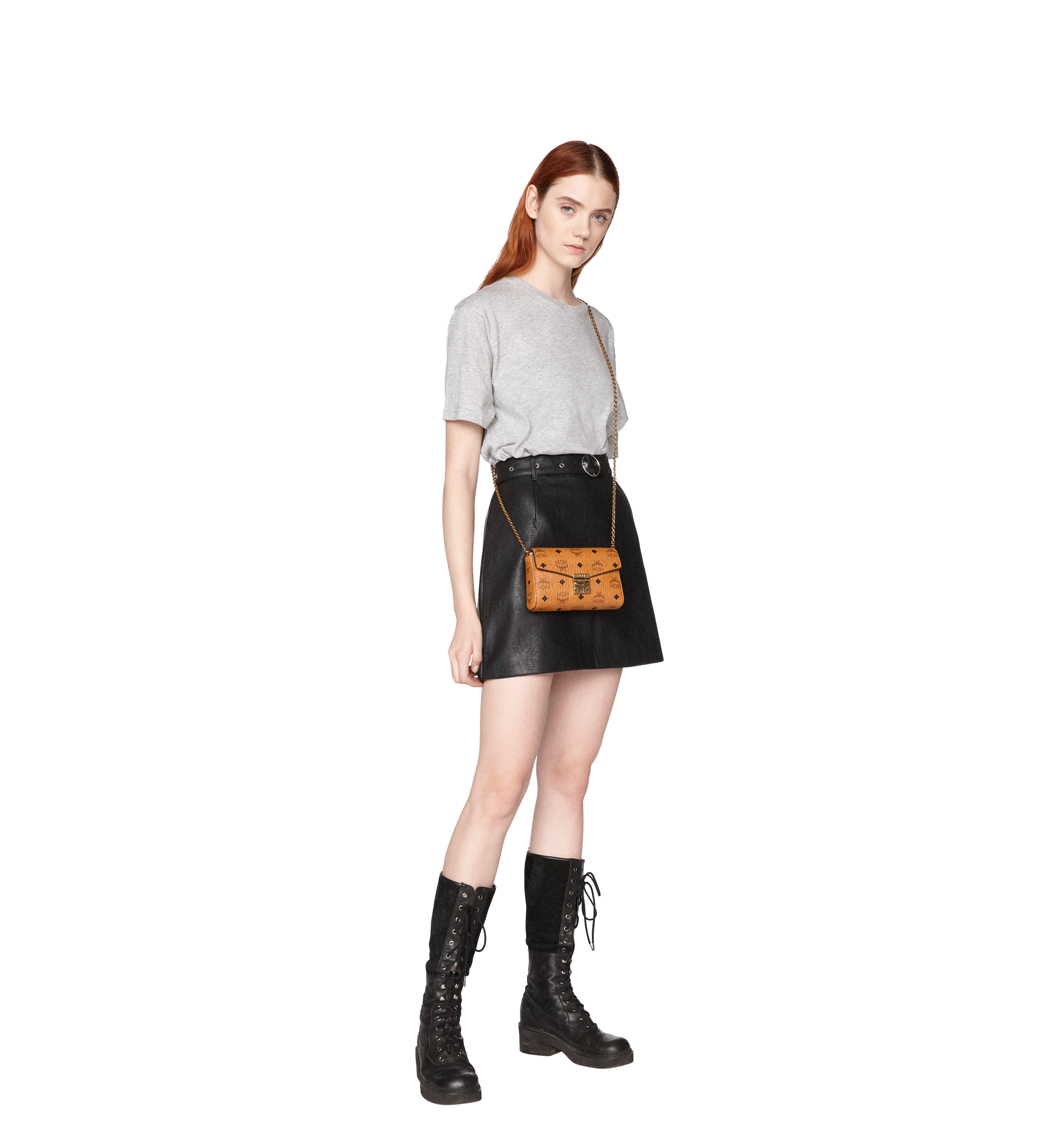 MCM Tracy Flap Crossbody in Visetos Cognac MYZ8AME04CO001 Alternate View 5