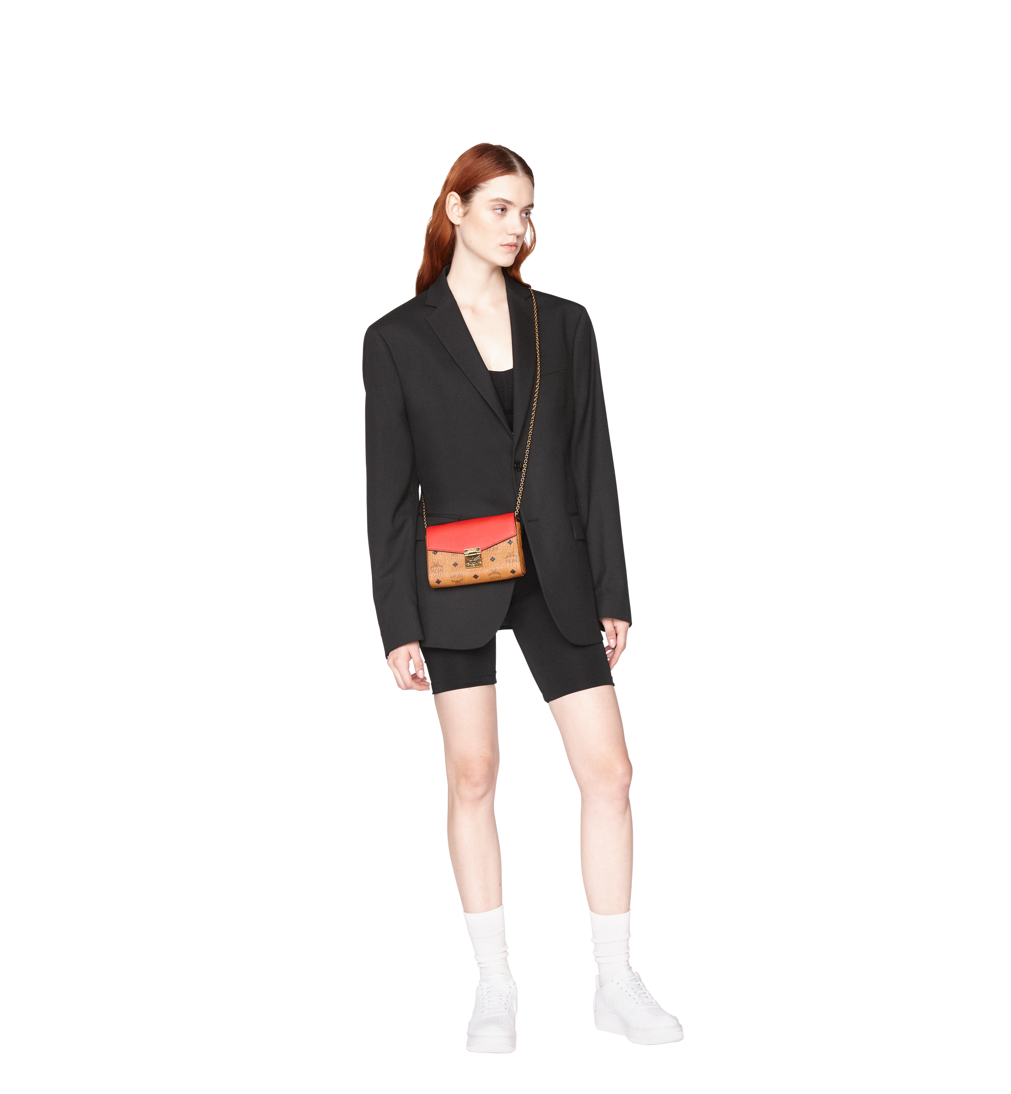 mcm millie visetos flap crossbody