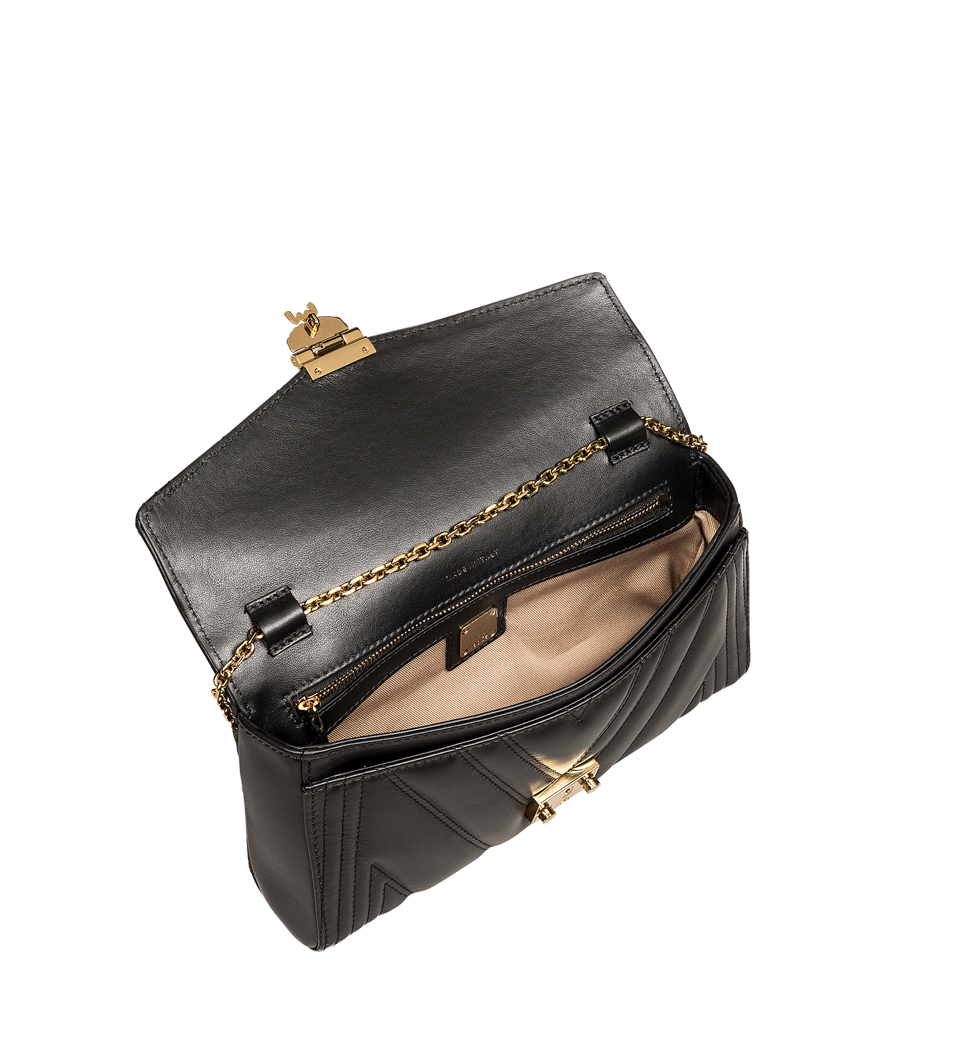 MCM Tracy Flap Crossbody in Quilted Leather Black MYZ8AME42BK001 Alternate View 4
