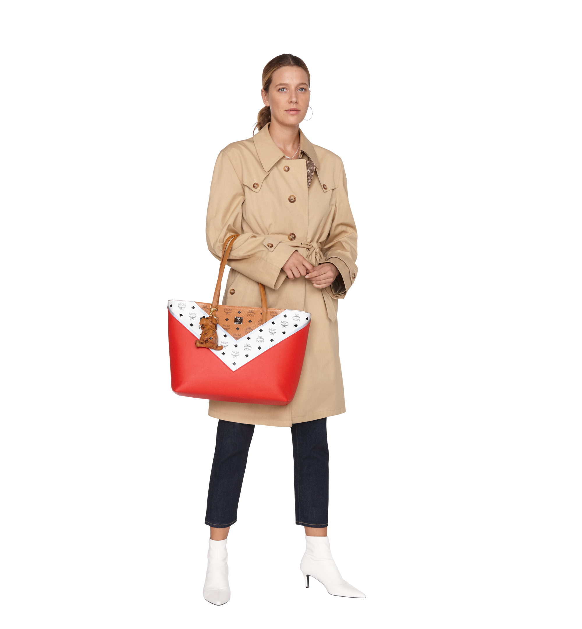 One Size MCM Park Dog Charm in Visetos Cognac MCM ®CN