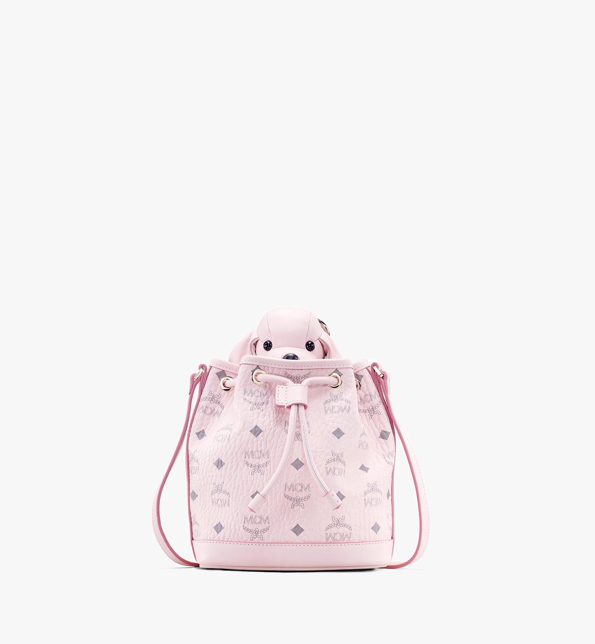 pink mcm luggage