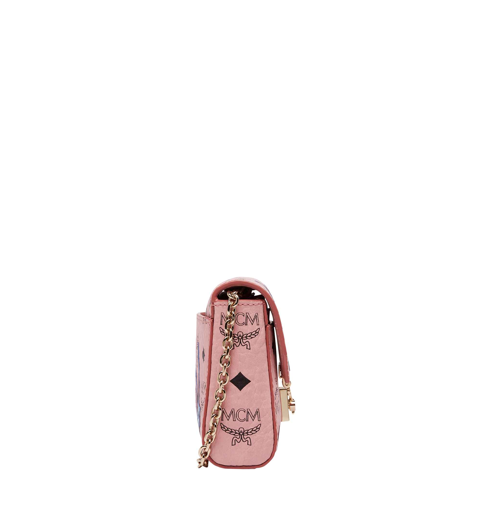 MCM Tracy Star Eyed Bunny Flap Crossbody in Visetos Pink MYZ8SME74PZ001 Alternate View 2