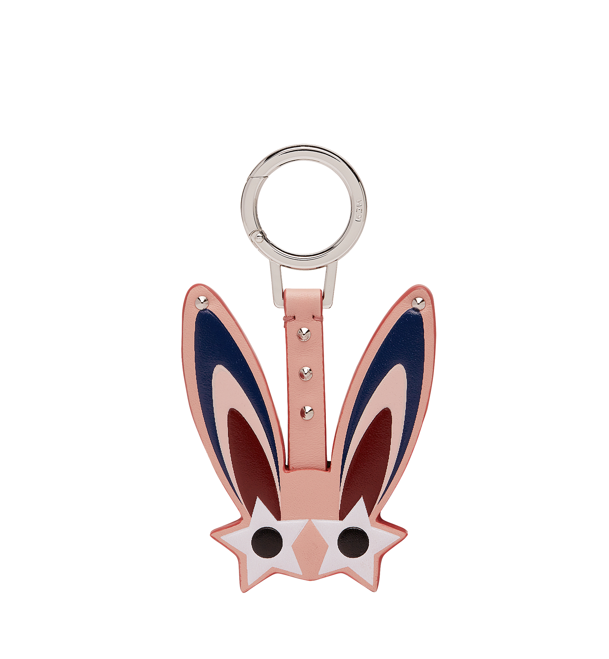 MCM Star Eyed Bunny Charm in Leather Pink MYZ8SME90PZ001 Alternate View 1