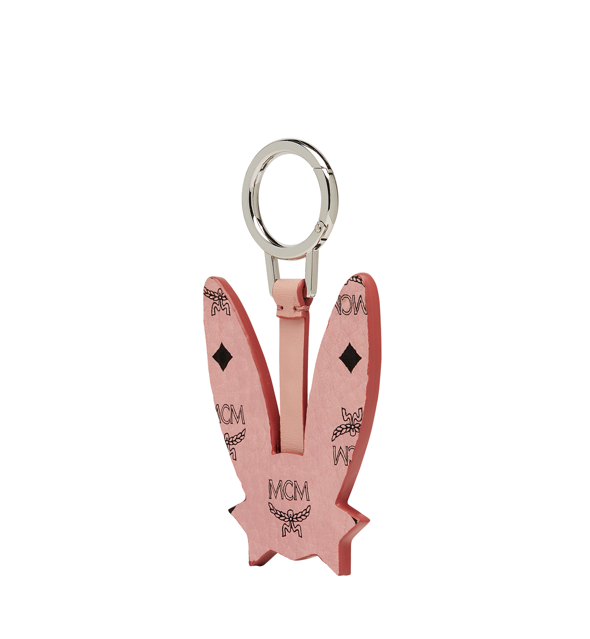 MCM Star Eyed Bunny Charm in Leather Pink MYZ8SME90PZ001 Alternate View 1