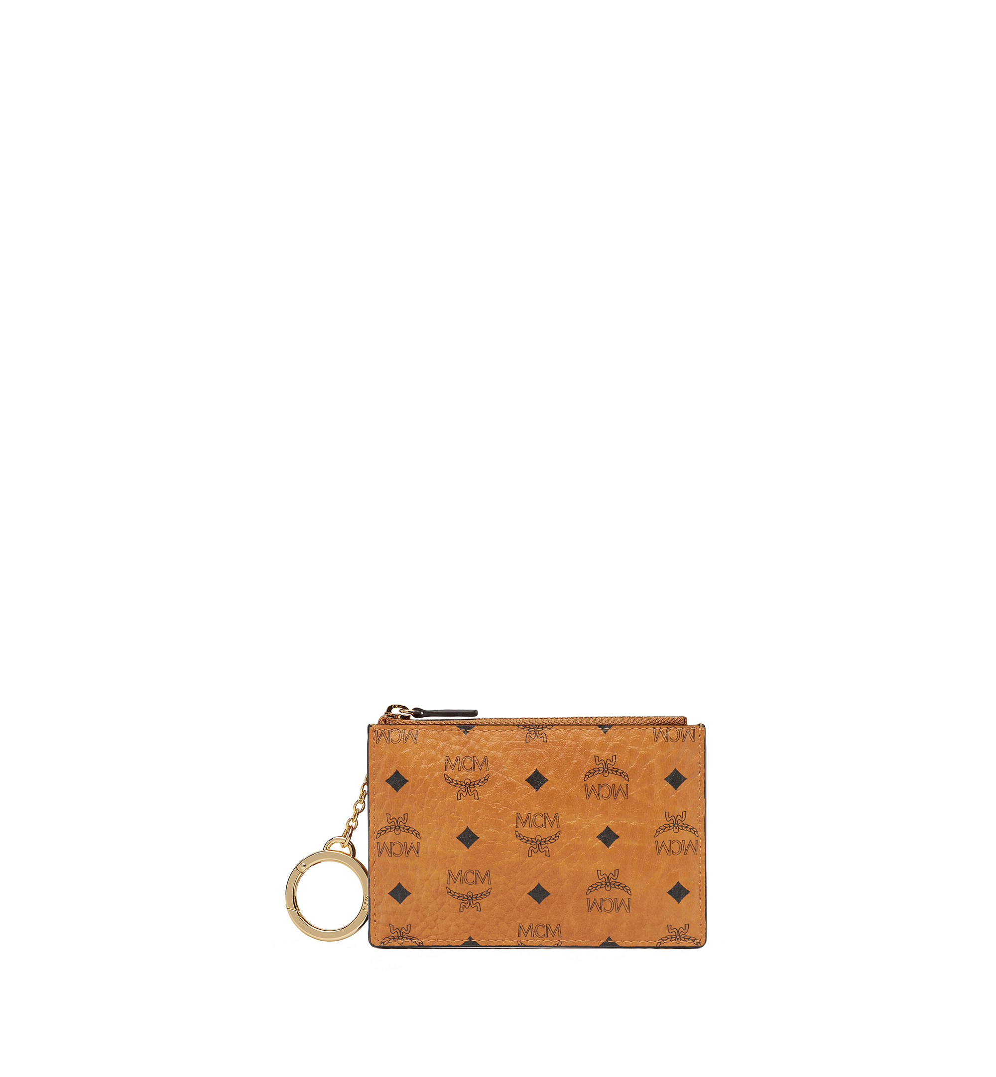 Mini Key Pouch in Visetos Original Cognac MCM UK