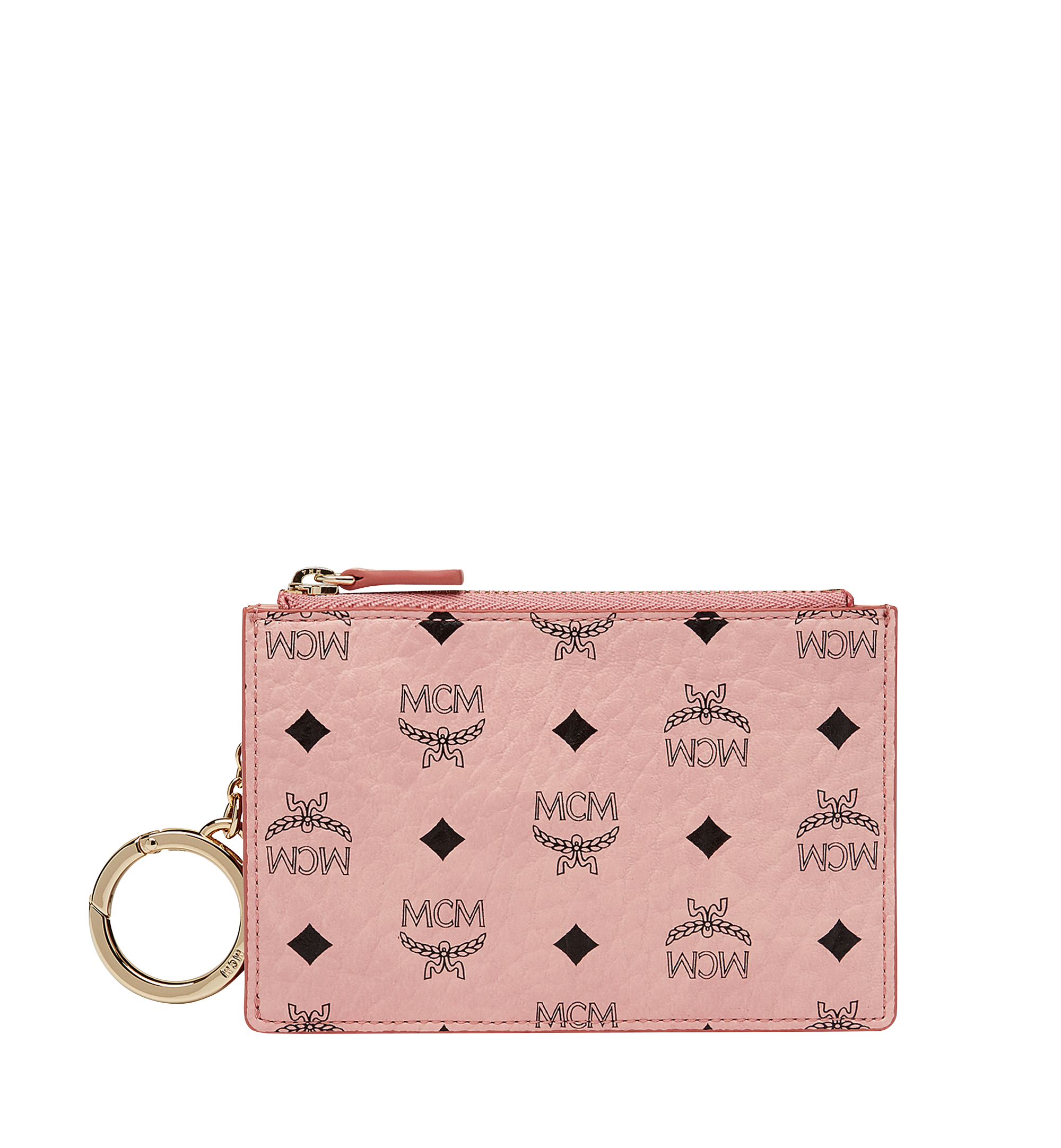 MCM Key Pouch in Visetos Original Pink MYZ8SVI06PZ001 Alternate View 1