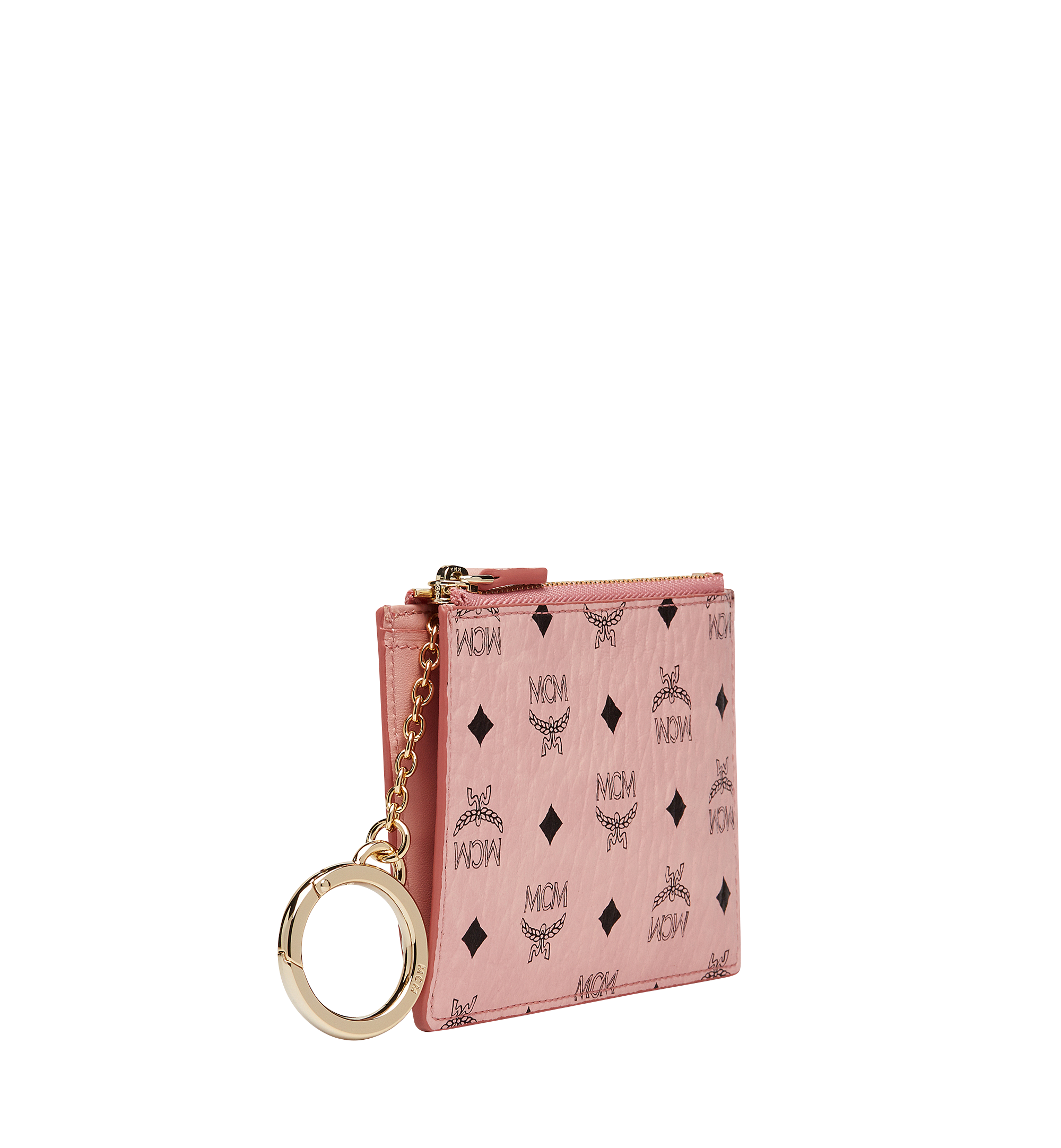 MCM Key Pouch in Visetos Original Pink MYZ8SVI06PZ001 Alternate View 1