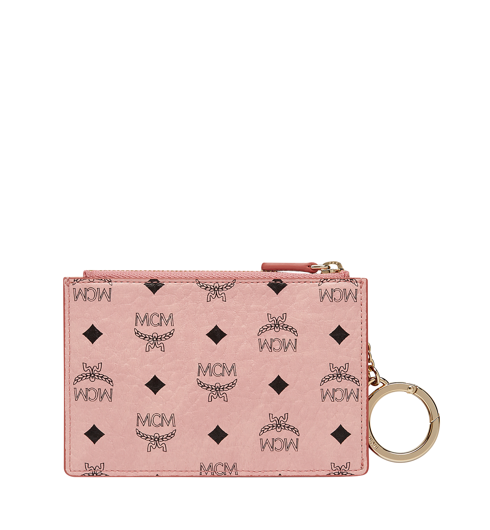 MCM Key Pouch in Visetos Original Pink MYZ8SVI06PZ001 Alternate View 2