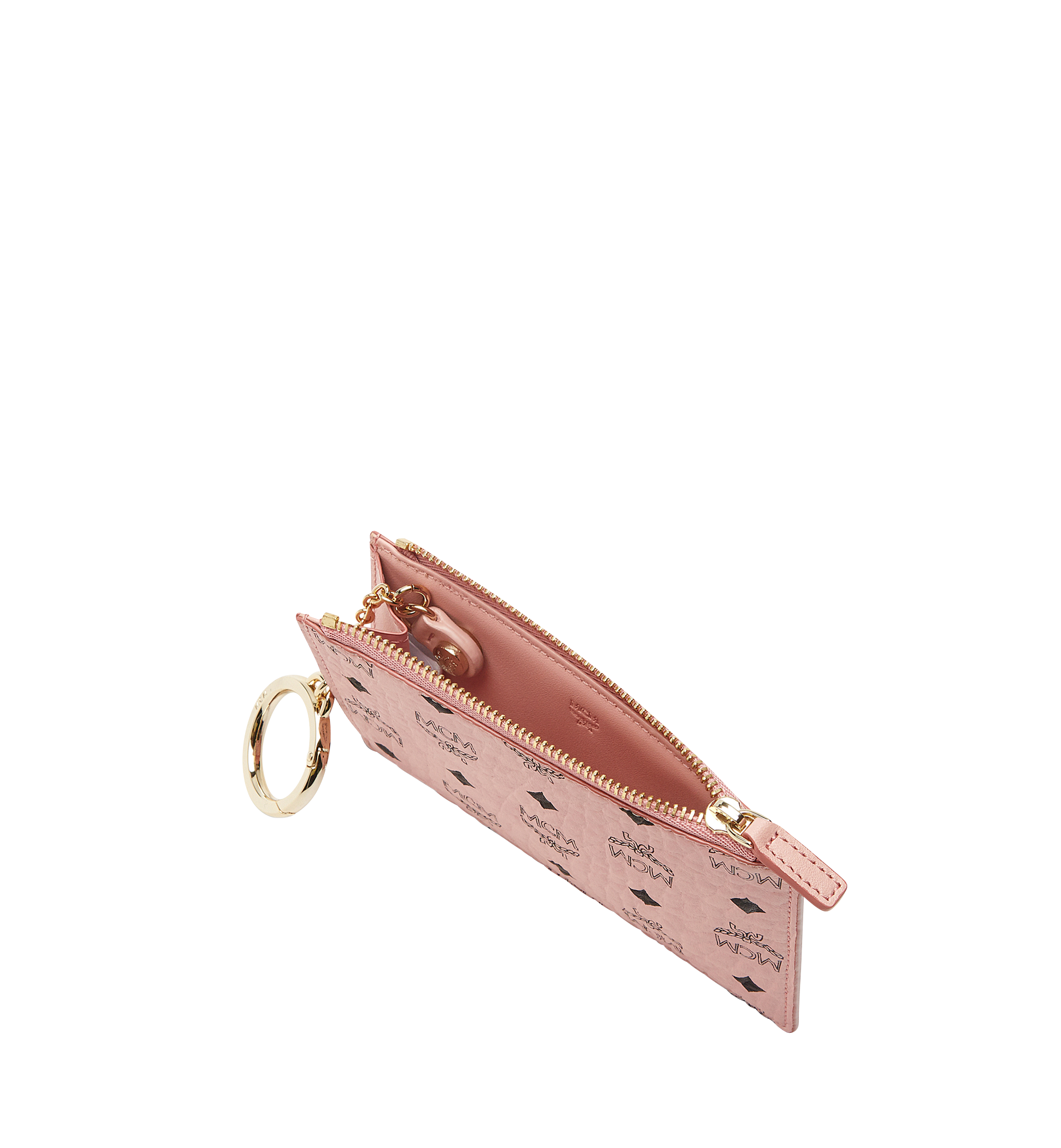 MCM Key Pouch in Visetos Original Pink MYZ8SVI06PZ001 Alternate View 3