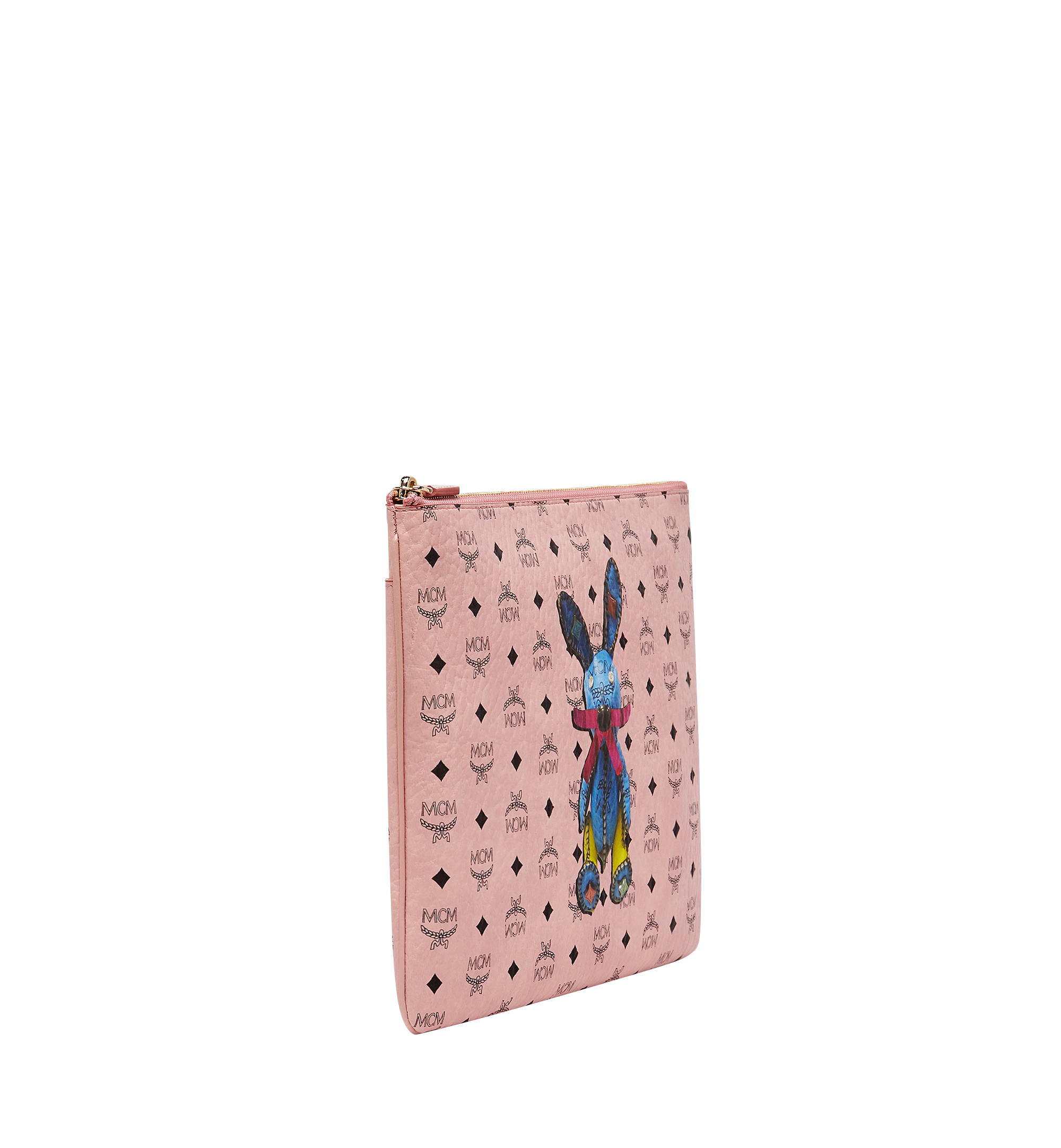 MCM Rabbit Crossbody Pouch in Visetos Pink MYZ8SXL81PZ001 Alternate View 1